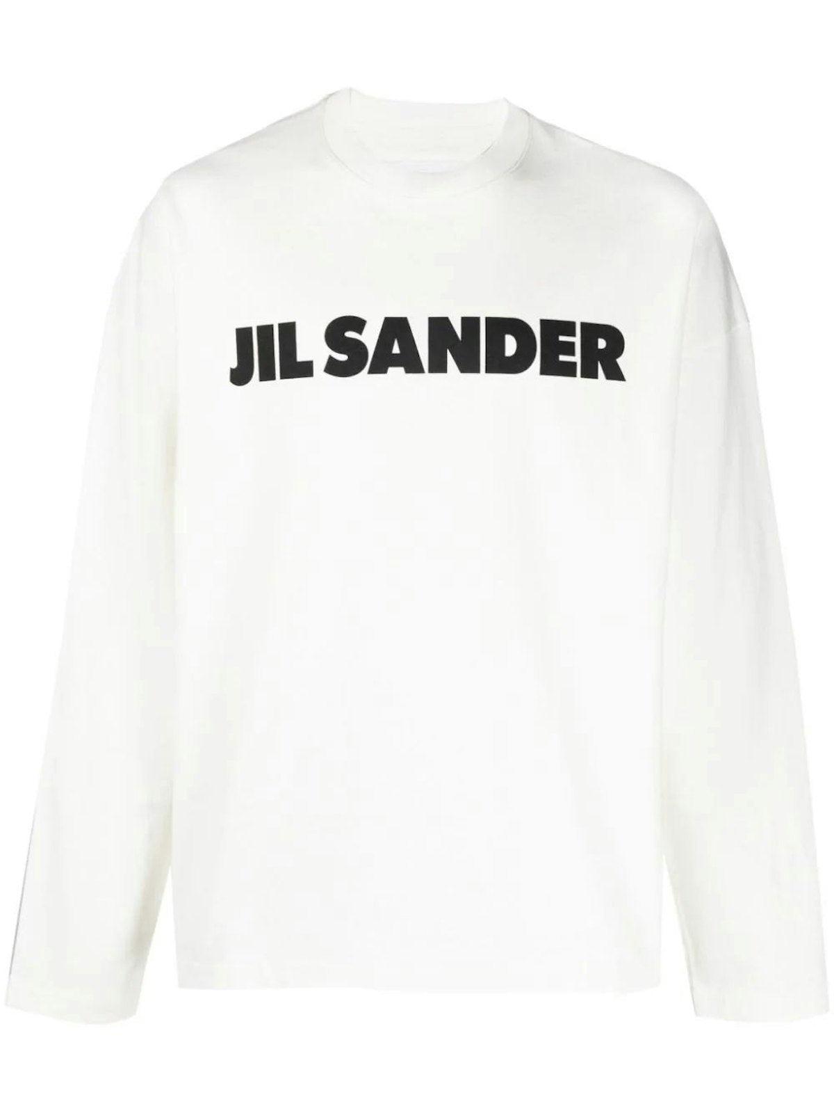 Jil Sander Logo T-Shirt in Porcelain White