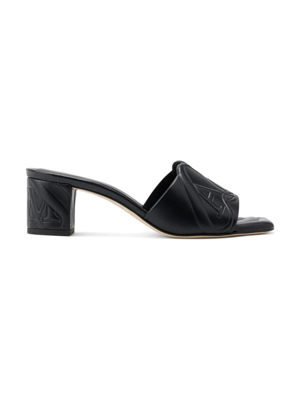 Alexander McQueen Black Slip-on Sandals