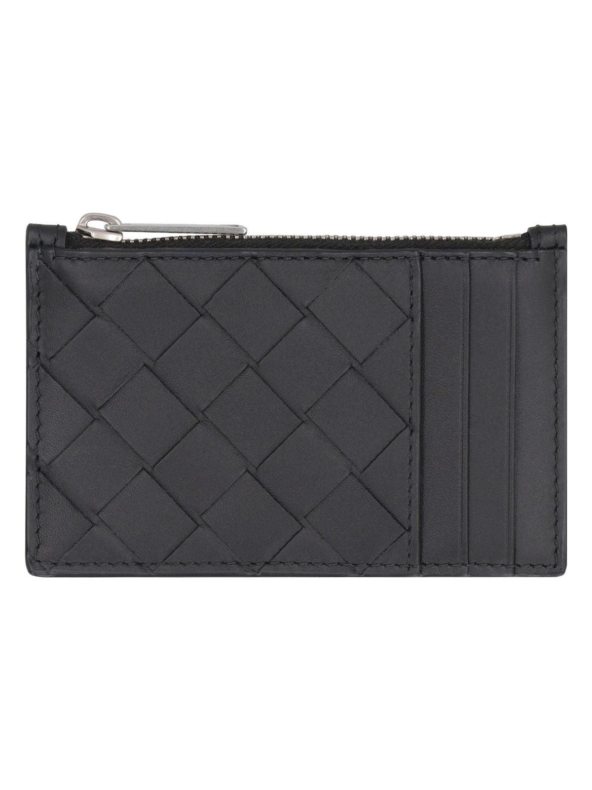 Bottega Veneta Men's Leather Card Holder in Black