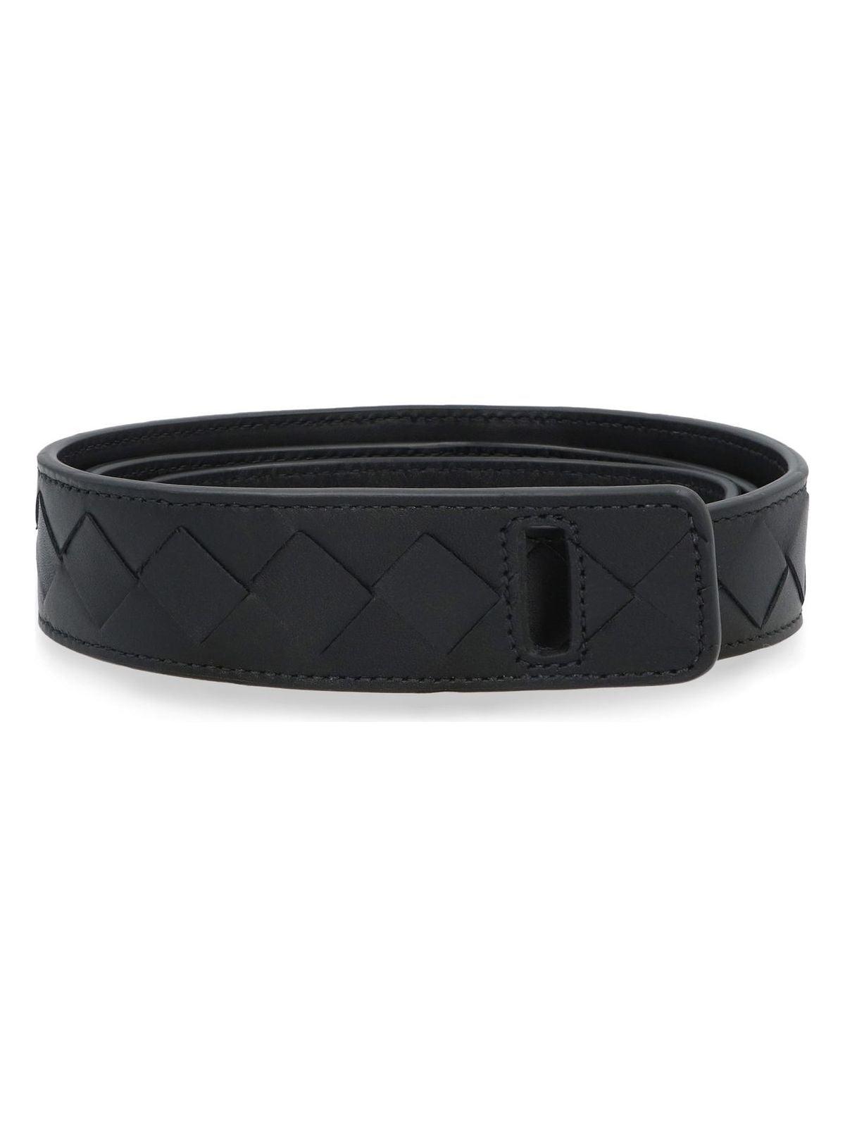 Bottega Veneta Women's Leather Belt in Black