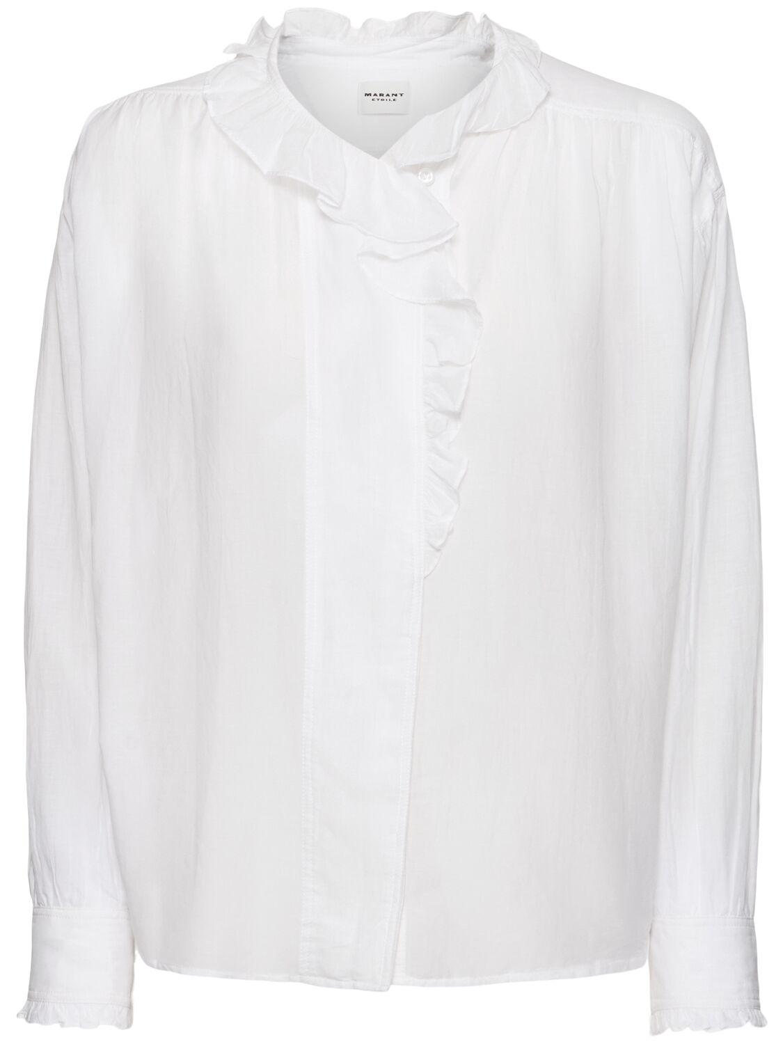 MARANT ETOILE Pamias Ruffled Collar Voile Shirt