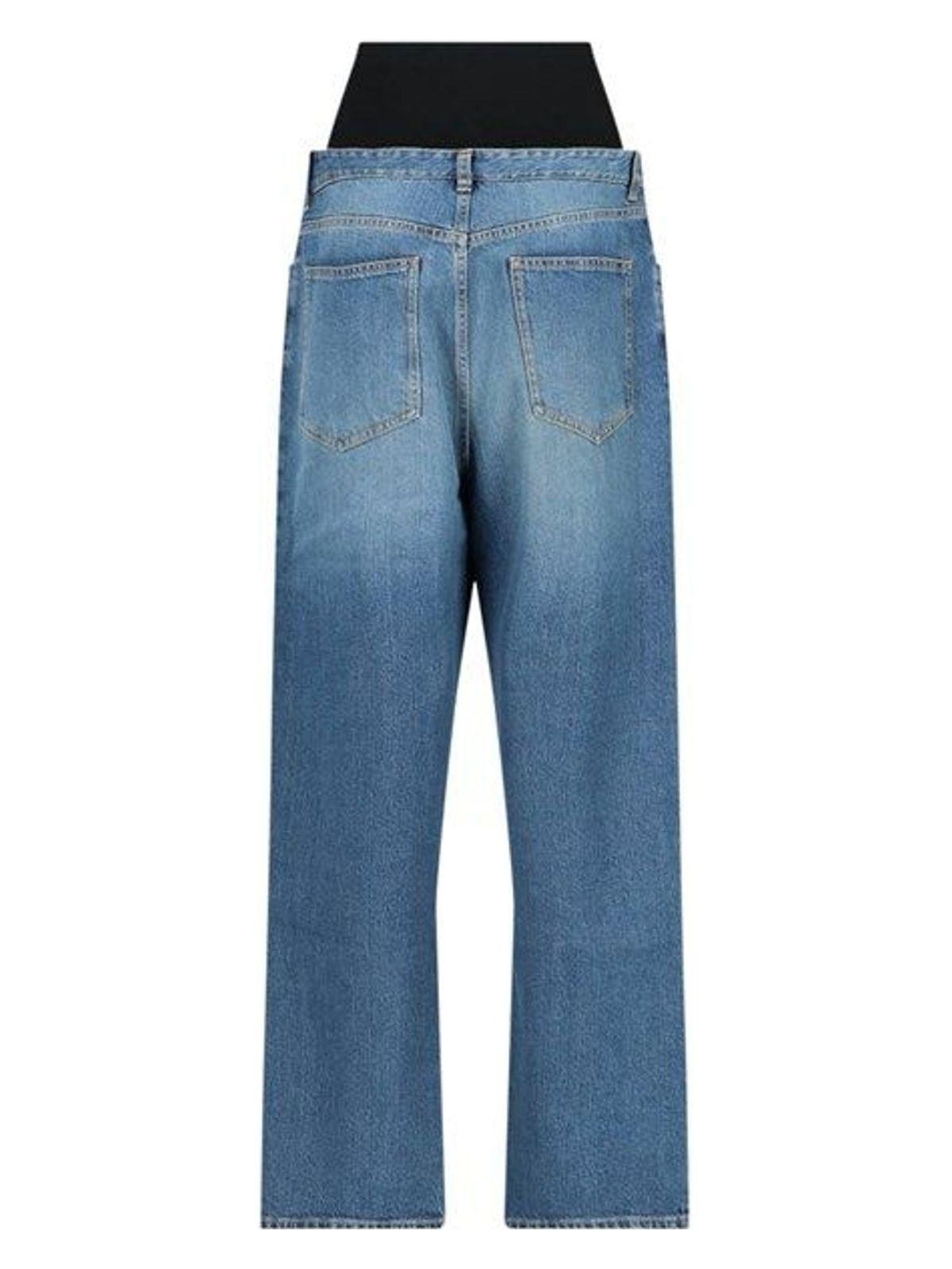 ALAIA Alaïa Women's Denim Jean Pants with Black Elastic Band