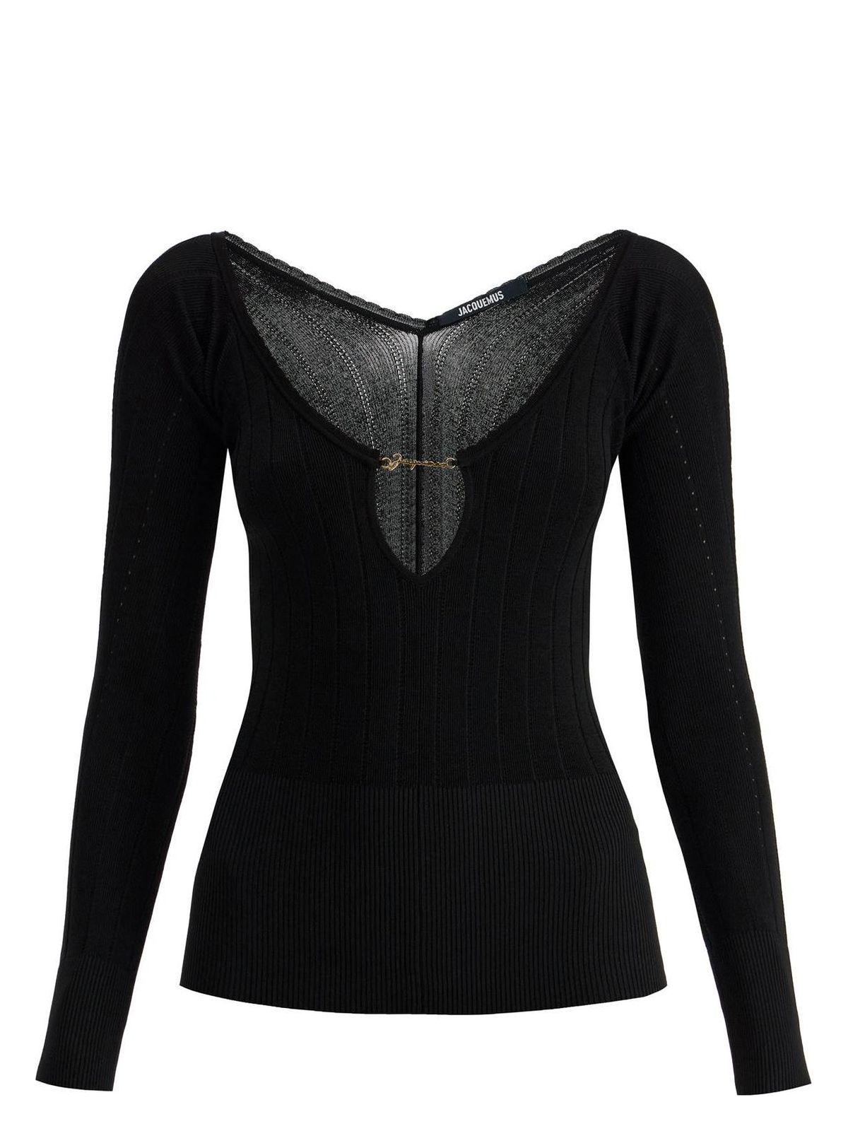 Jacquemus Women's Black Knit Top