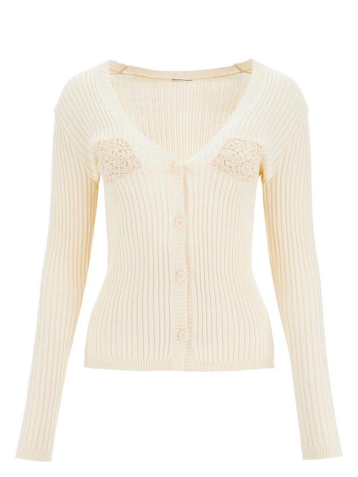 Magda Butrym Cream Cotton Cardigan