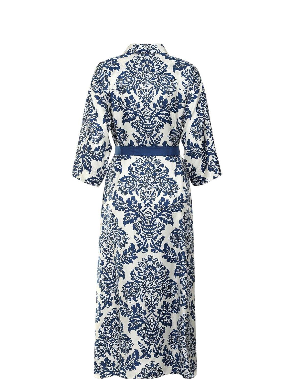 'S MAX MARA S Max Mara Camelia Printed Silk Shirtdress