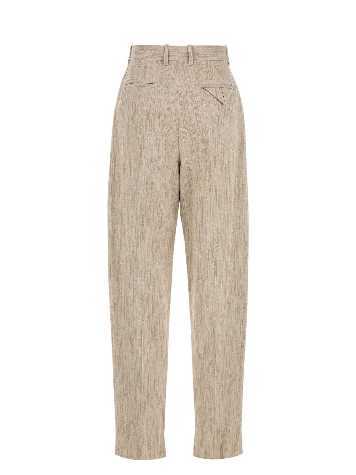Bottega Veneta Melange Beige Viscosa Blend Pant