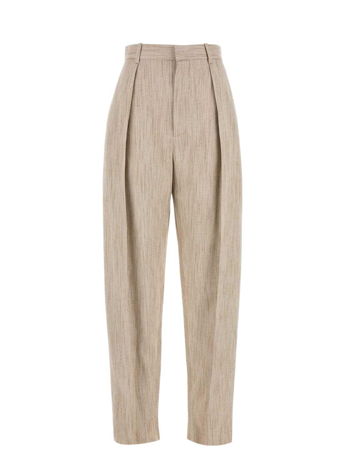 Bottega Veneta Melange Beige Viscosa Blend Pant