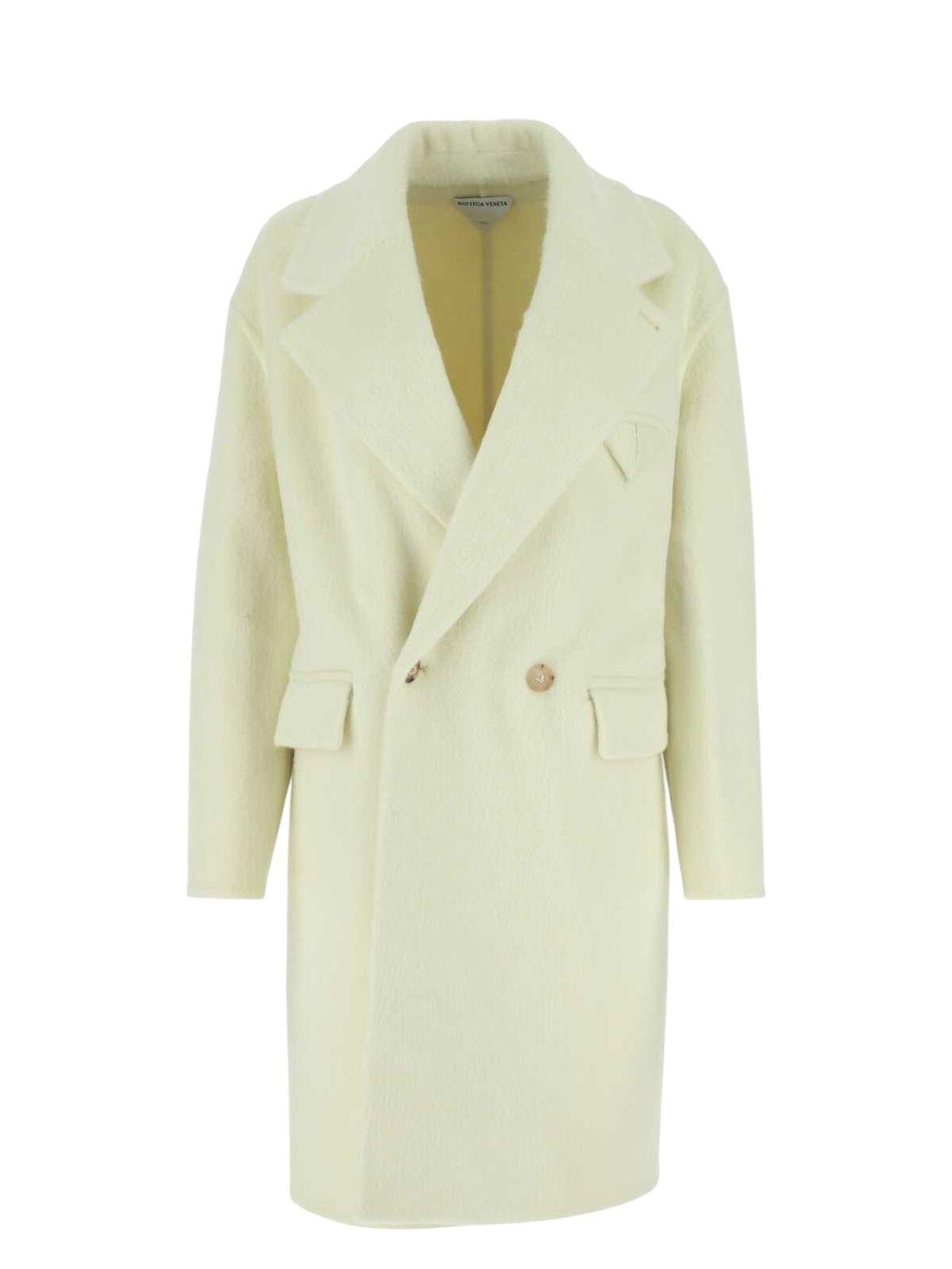 Bottega Veneta Women's Ivory Wool Blend Coat