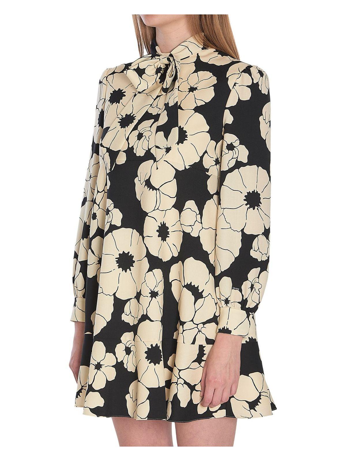 Celine Women's Mini LavalliÃ¨re Dress in Black