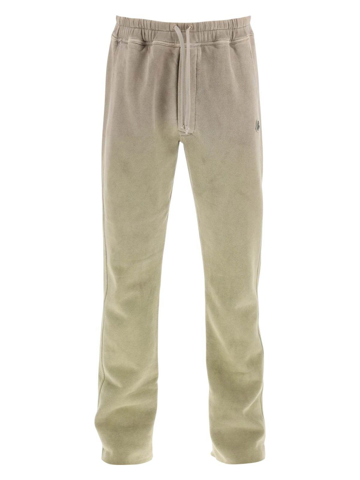 Moncler + Rick Owens Moncler Grenoble Men's Logo Detail Cotton Track-Pants in Turtledove