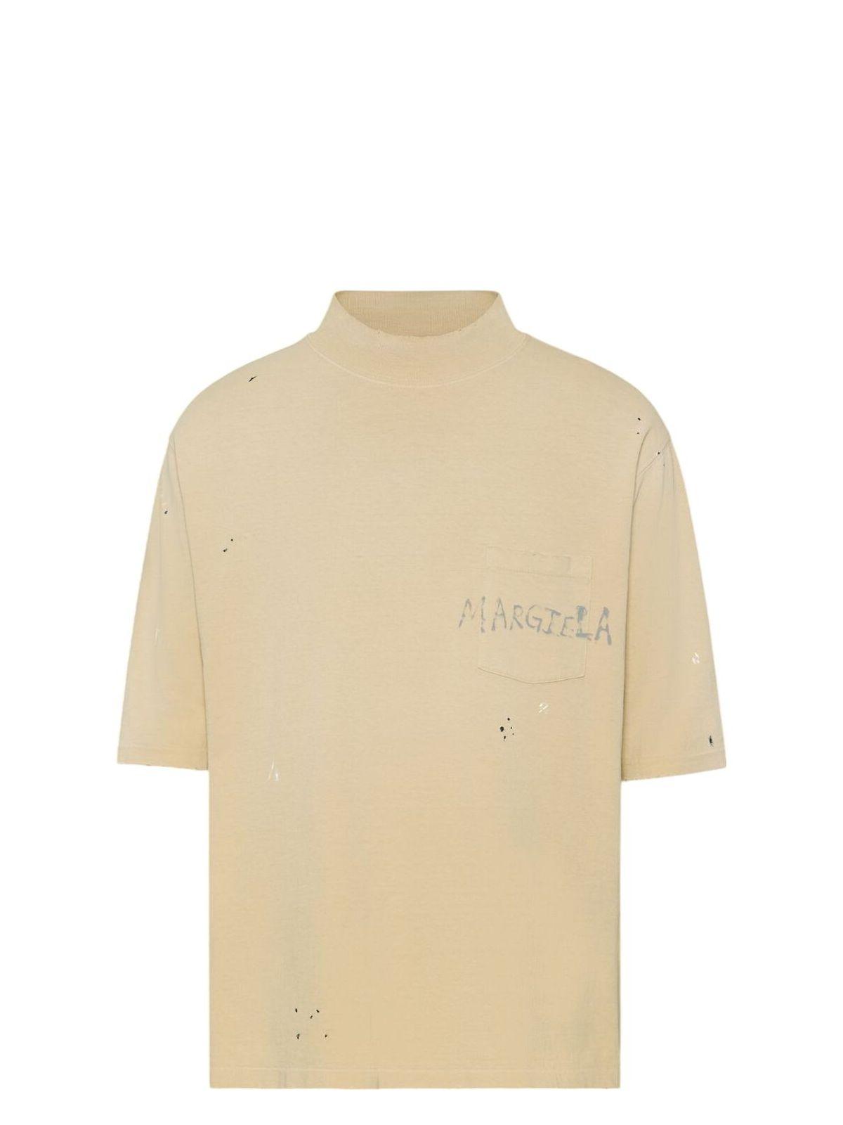 Maison Margiela T-Shirt in Beige and Ivory