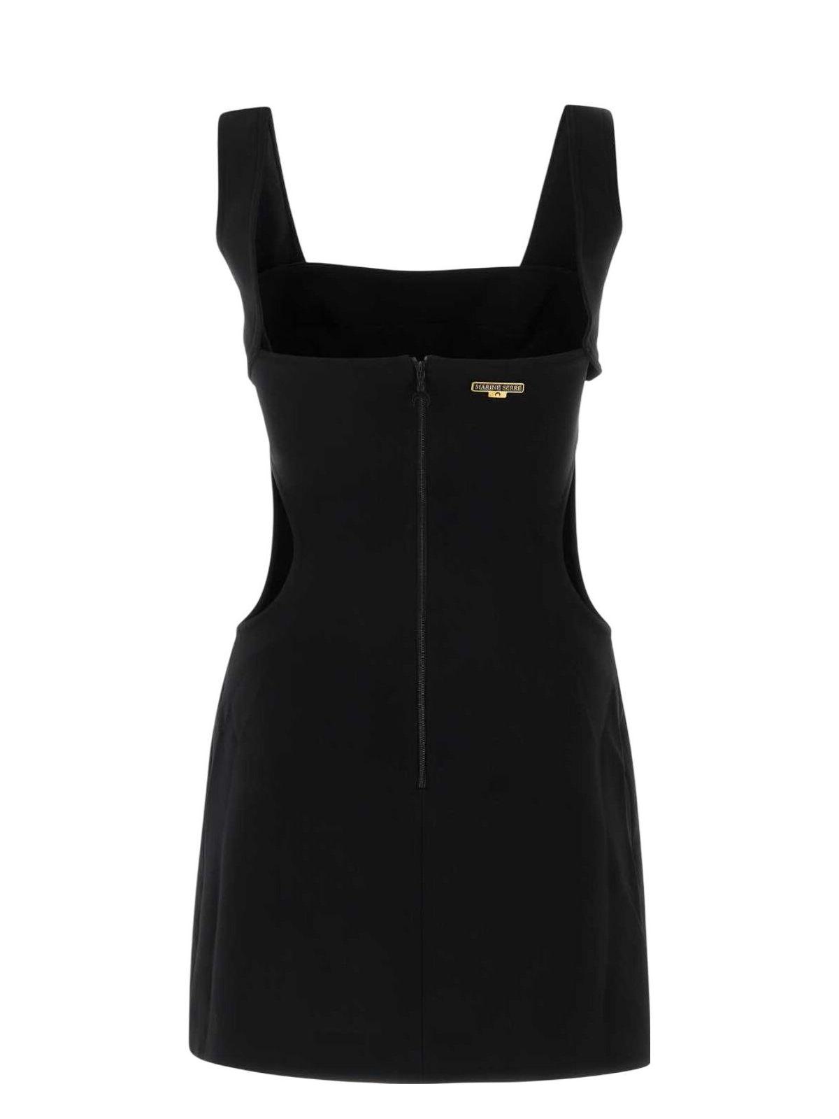 Marine Serre Women's Polyester Blend Mini Dress in Black