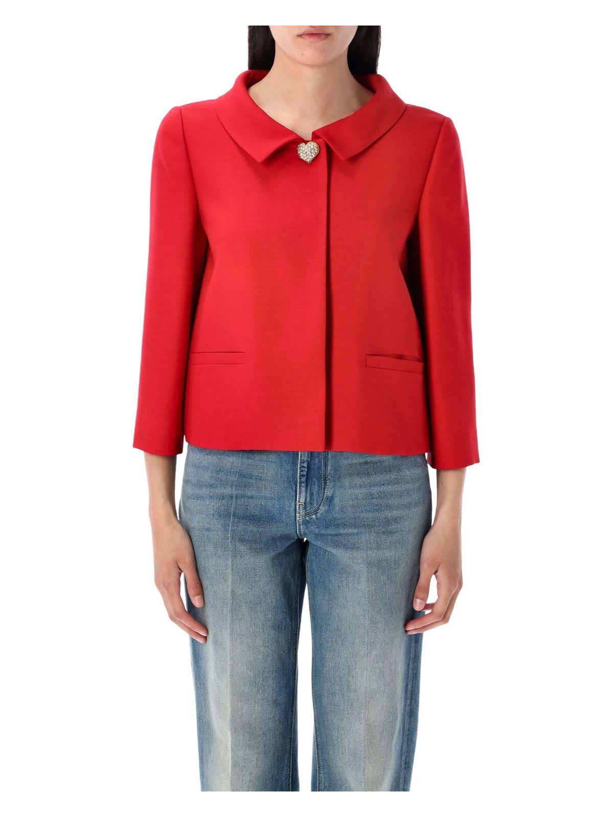 Valentino Garavani Women's Crepe Couture Jacket in Paris Red