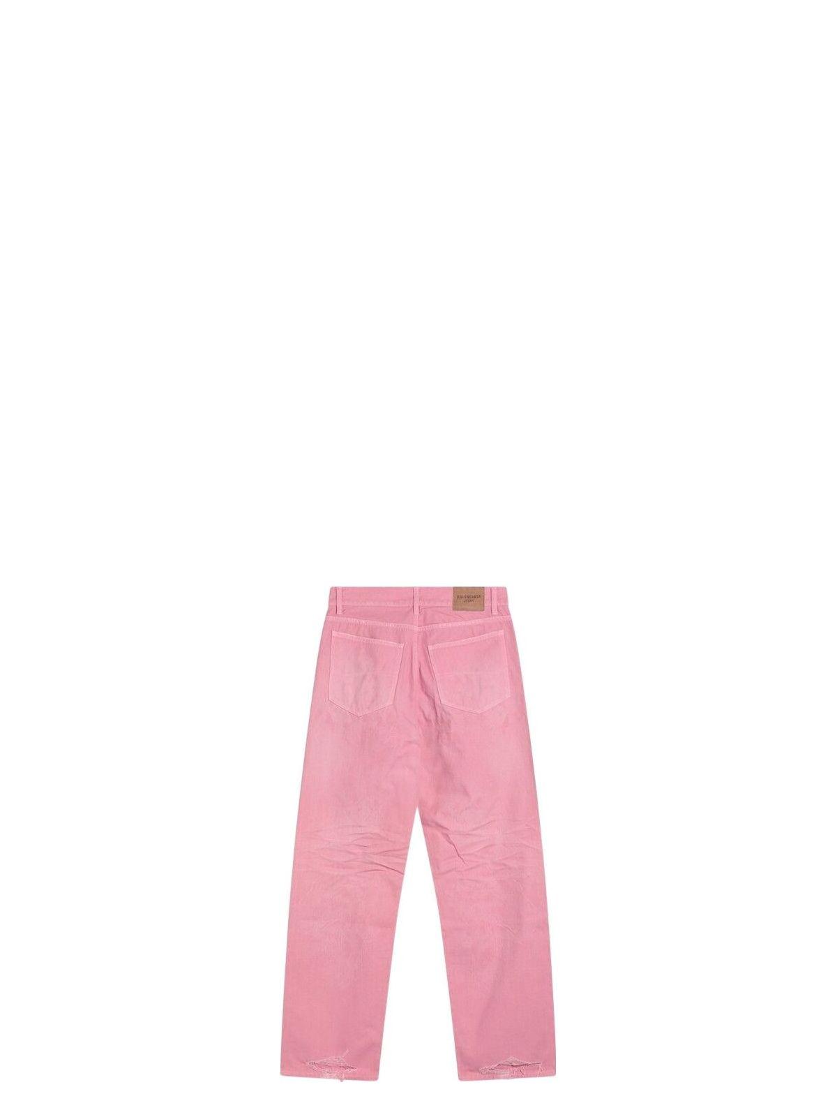 Balenciaga Women's Wide-Leg Baby Pink Jeans