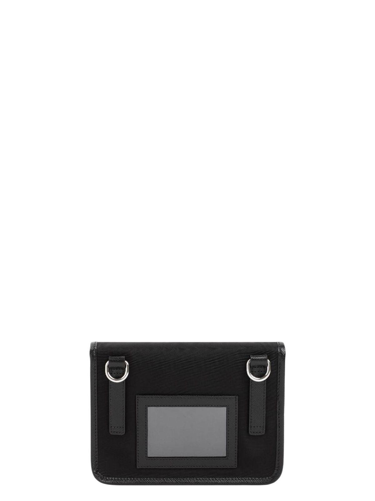 Prada Men's Re-Nylon And Saffiano Phone Holder in Black