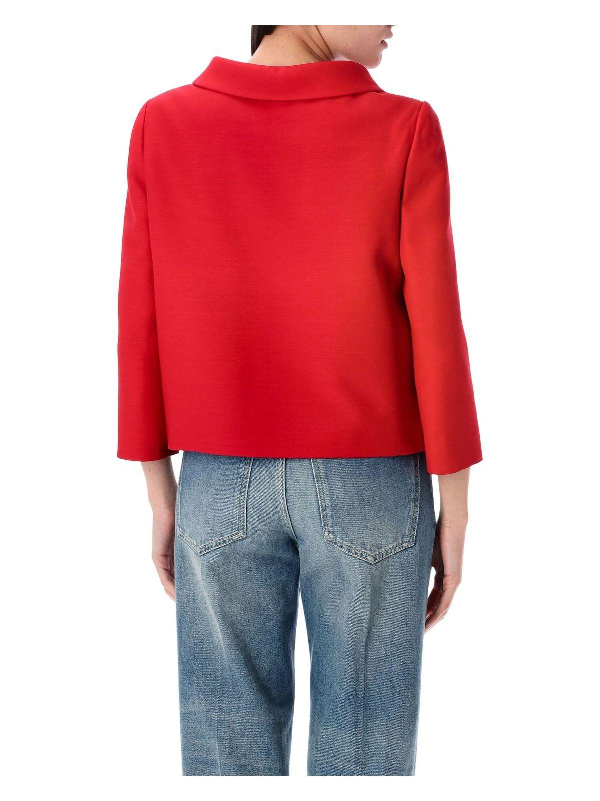 Valentino Garavani Women's Crepe Couture Jacket in Paris Red