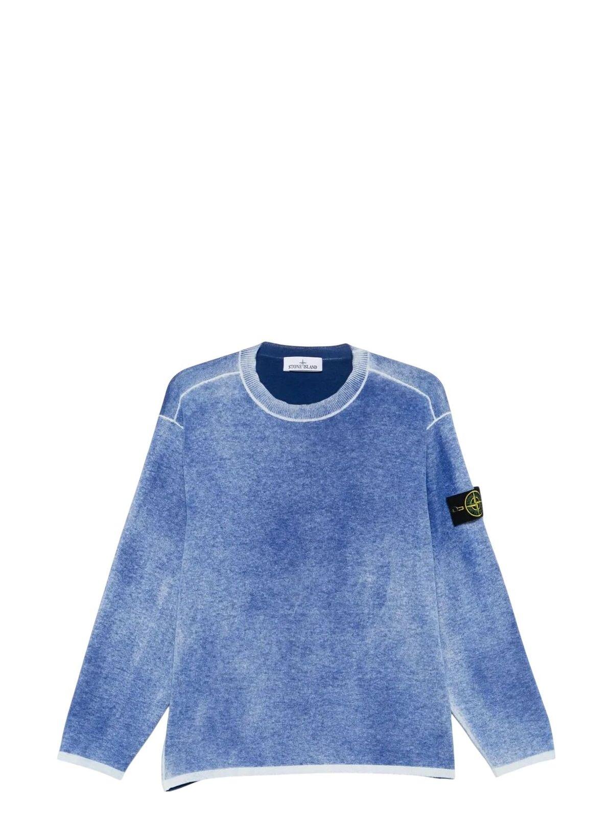 Stone Island Men's Crew Neck in V0028 Blue Mar