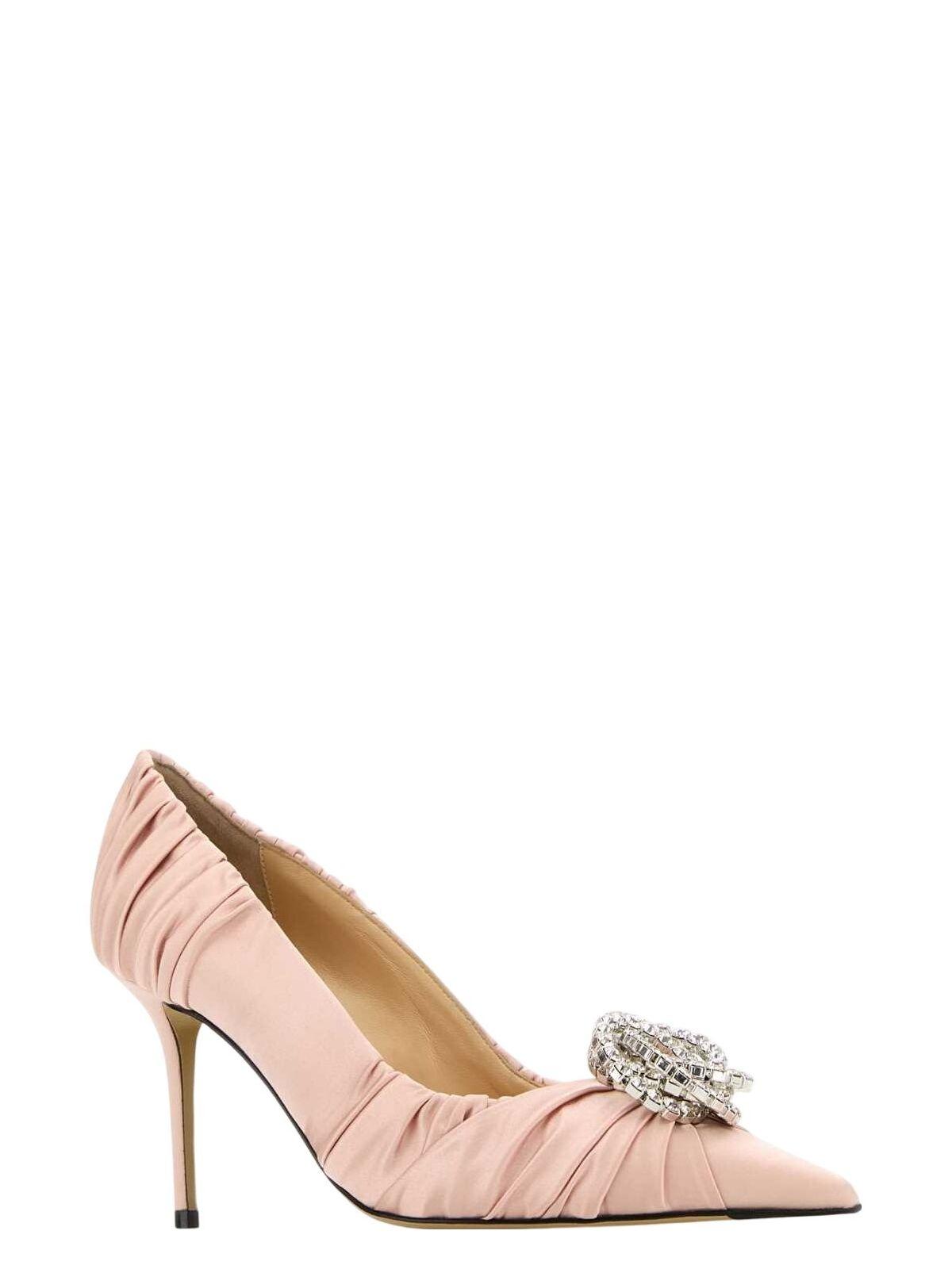 Mach & Mach Powder Pink Satin Pumps