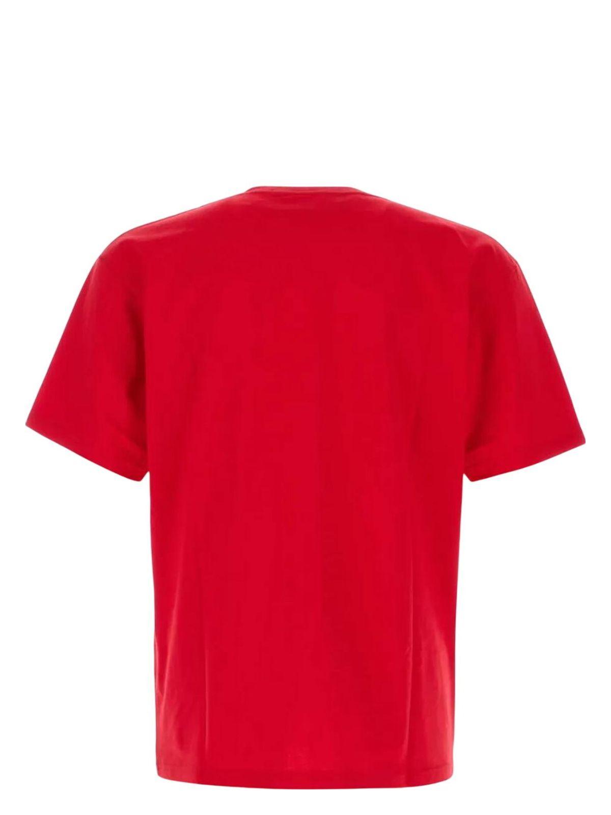 Valentino Men's T-Shirt With Le Chat De La Maison Print in Red
