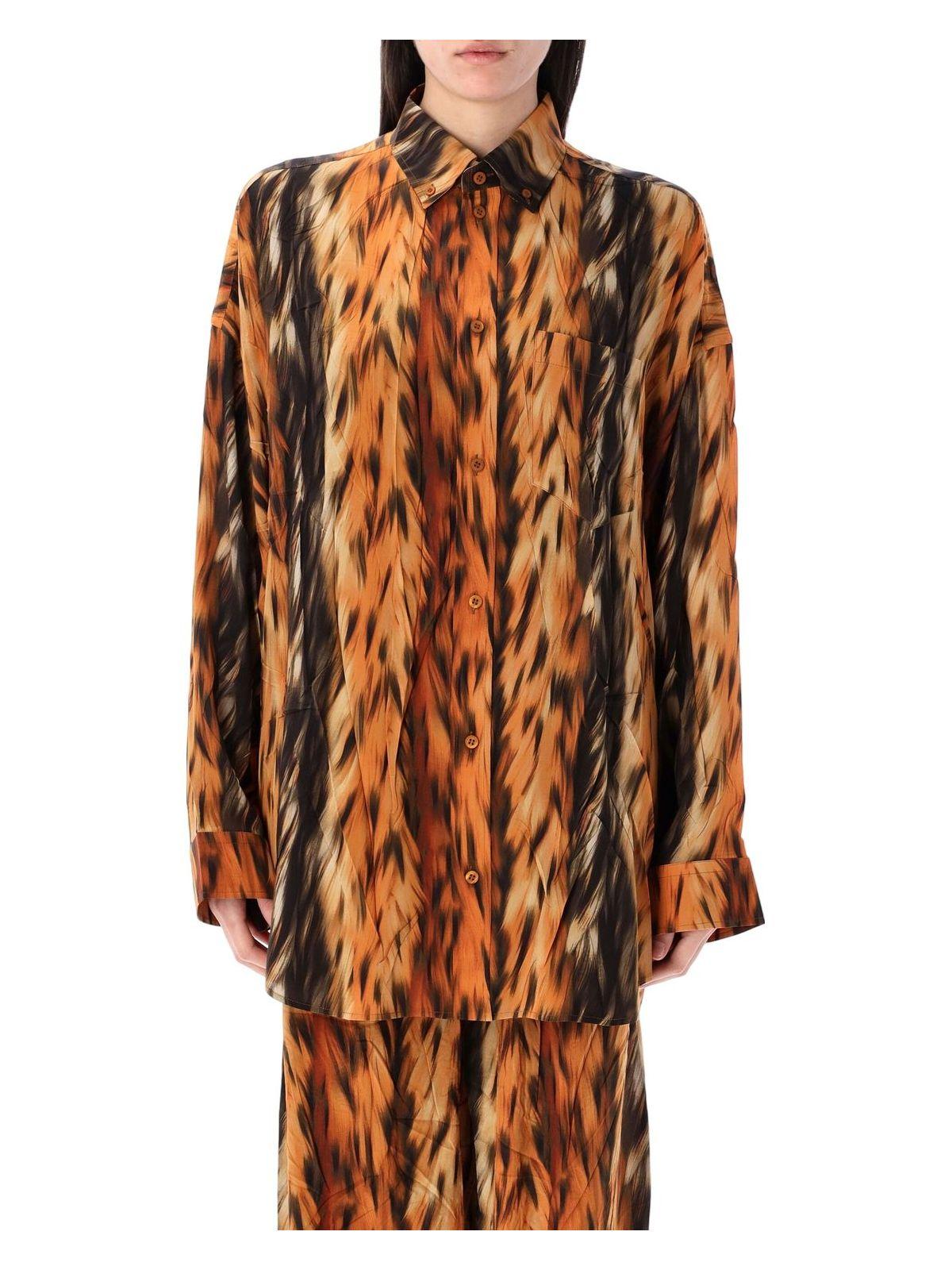 Balenciaga Women's Cocoon Shirt in Brown