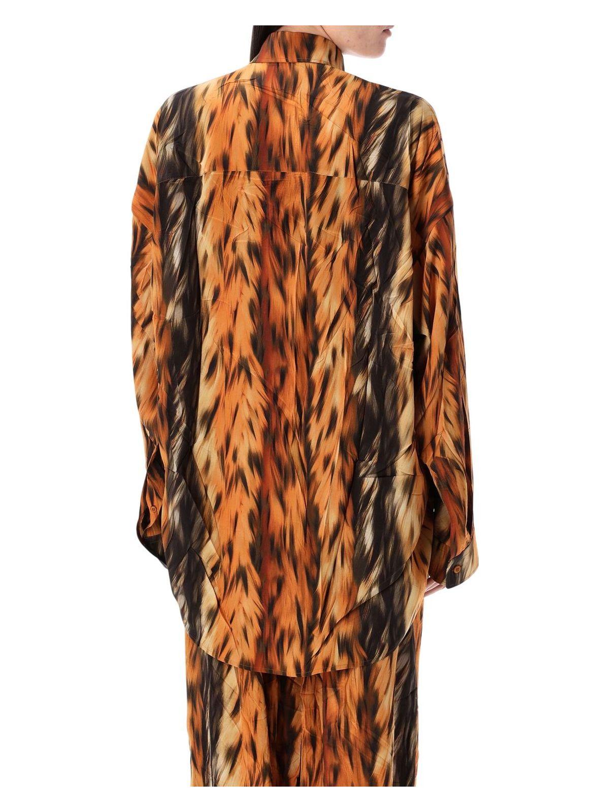 Balenciaga Women's Cocoon Shirt in Brown