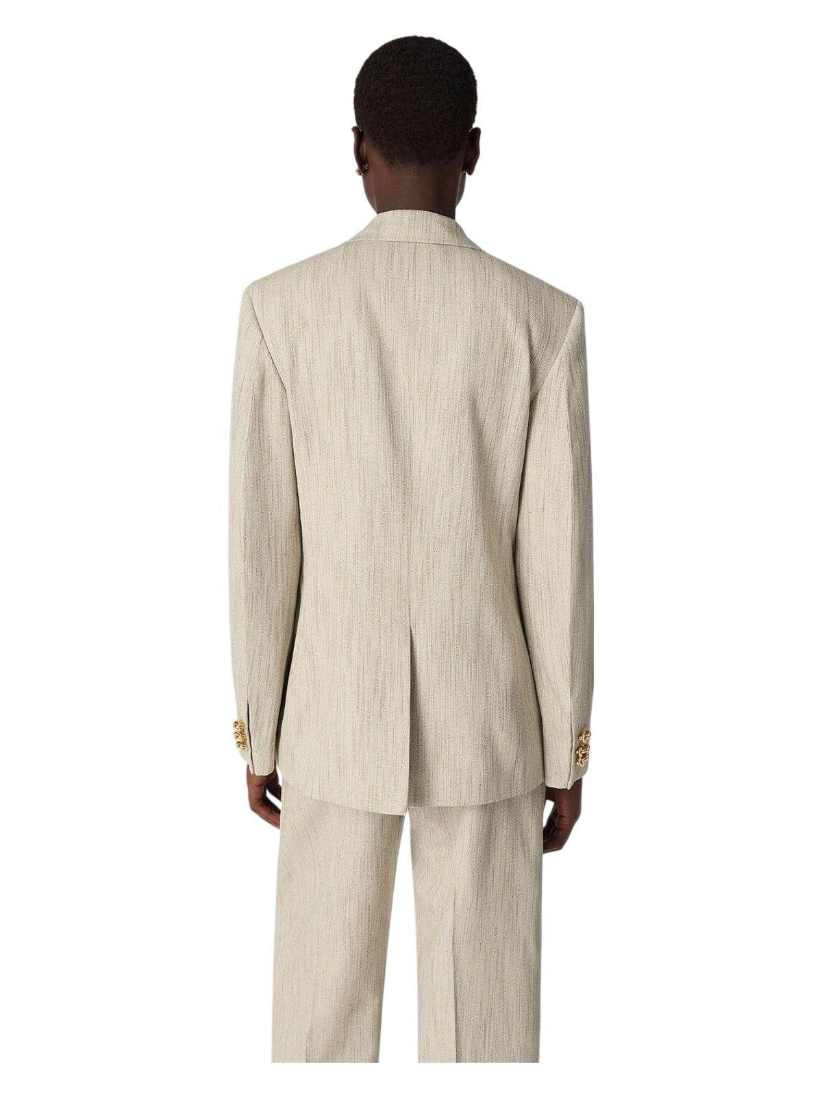 Bottega Veneta Melange Sand Viscose Blend Blazer