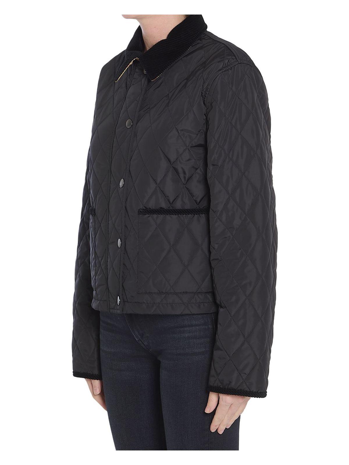 Burberry Women's Cropped Quilted Jacket and Black Nylon Jacket