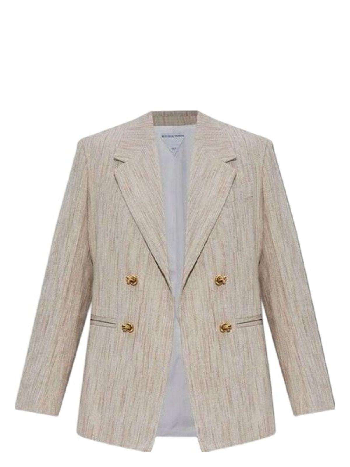 Bottega Veneta Melange Sand Viscose Blend Blazer