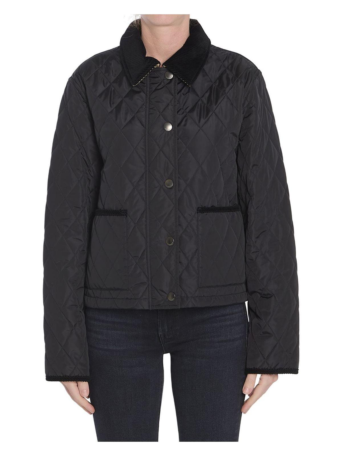 Burberry Women's Cropped Quilted Jacket and Black Nylon Jacket