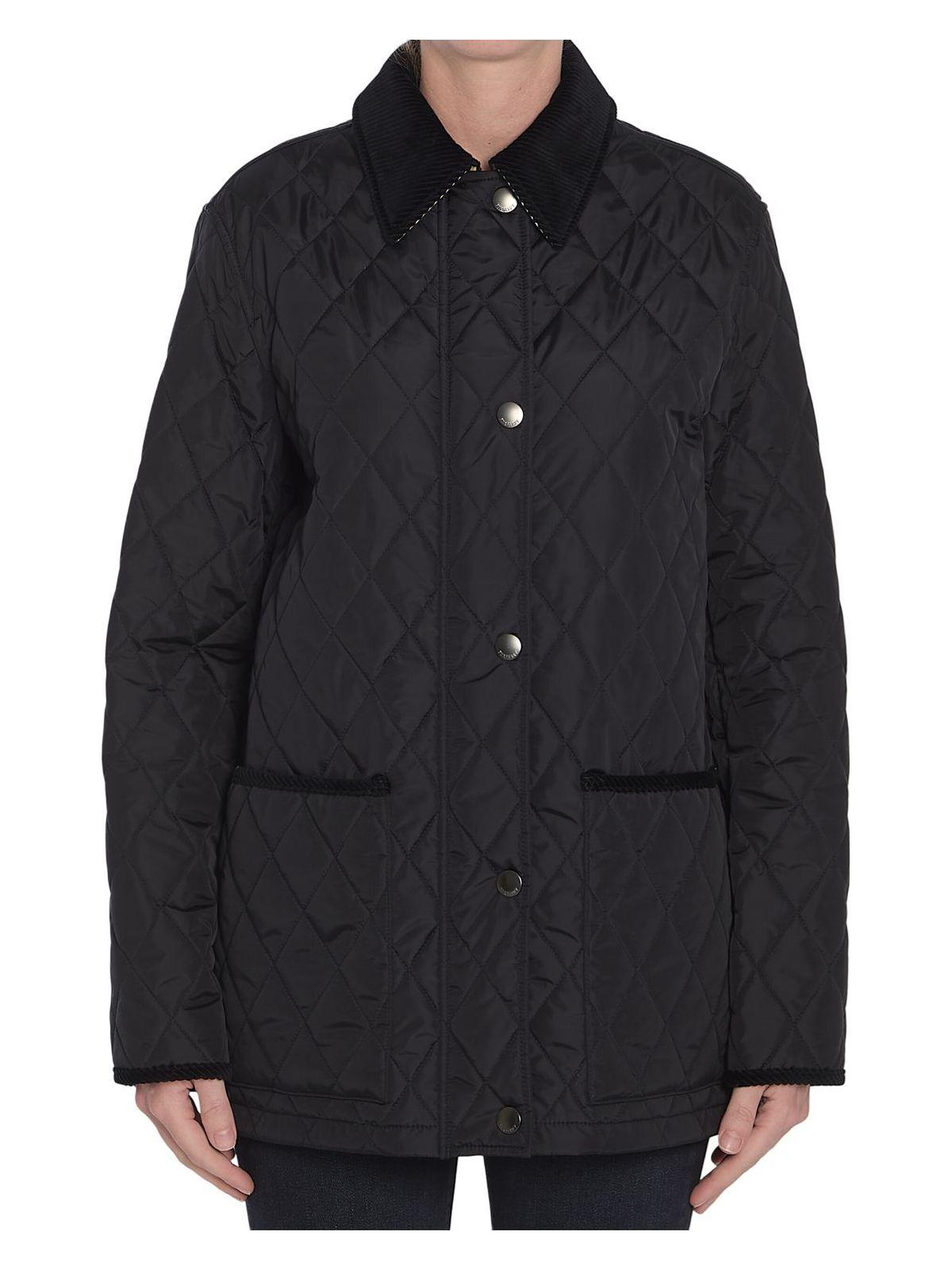 Burberry Women's Nylon Jacket and Country-Style Quilted Jacket in Black