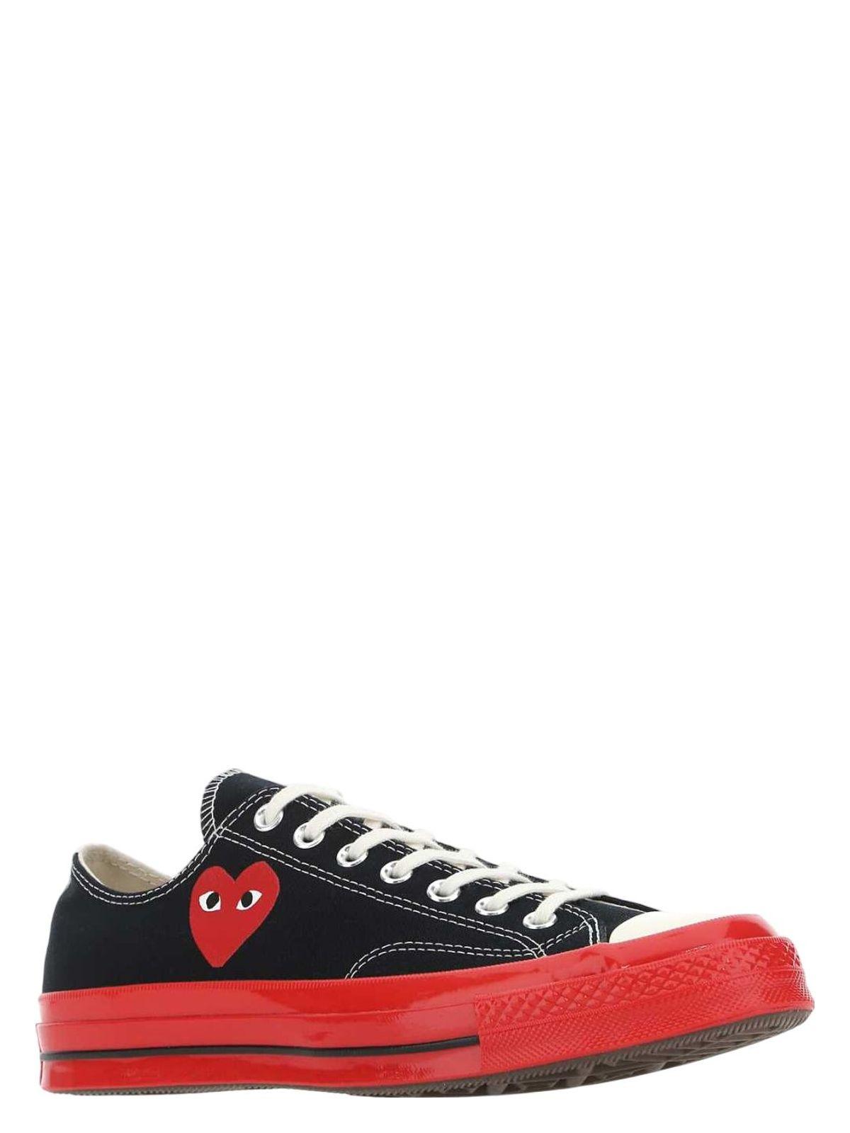 Comme Des GarÃ§ons Play Comme Des Garçons Play Canvas X Converse Sneakers in Black