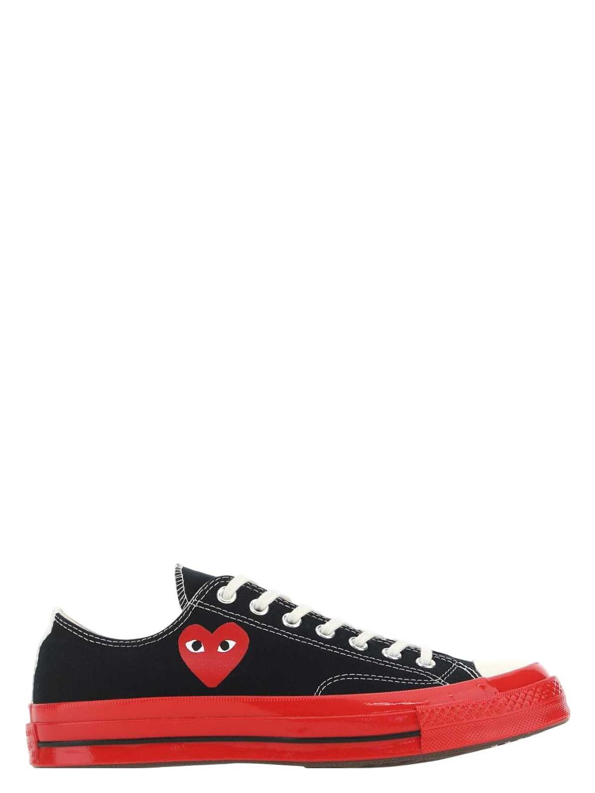 Comme Des GarÃ§ons Play Comme Des Garçons Play Canvas X Converse Sneakers in Black