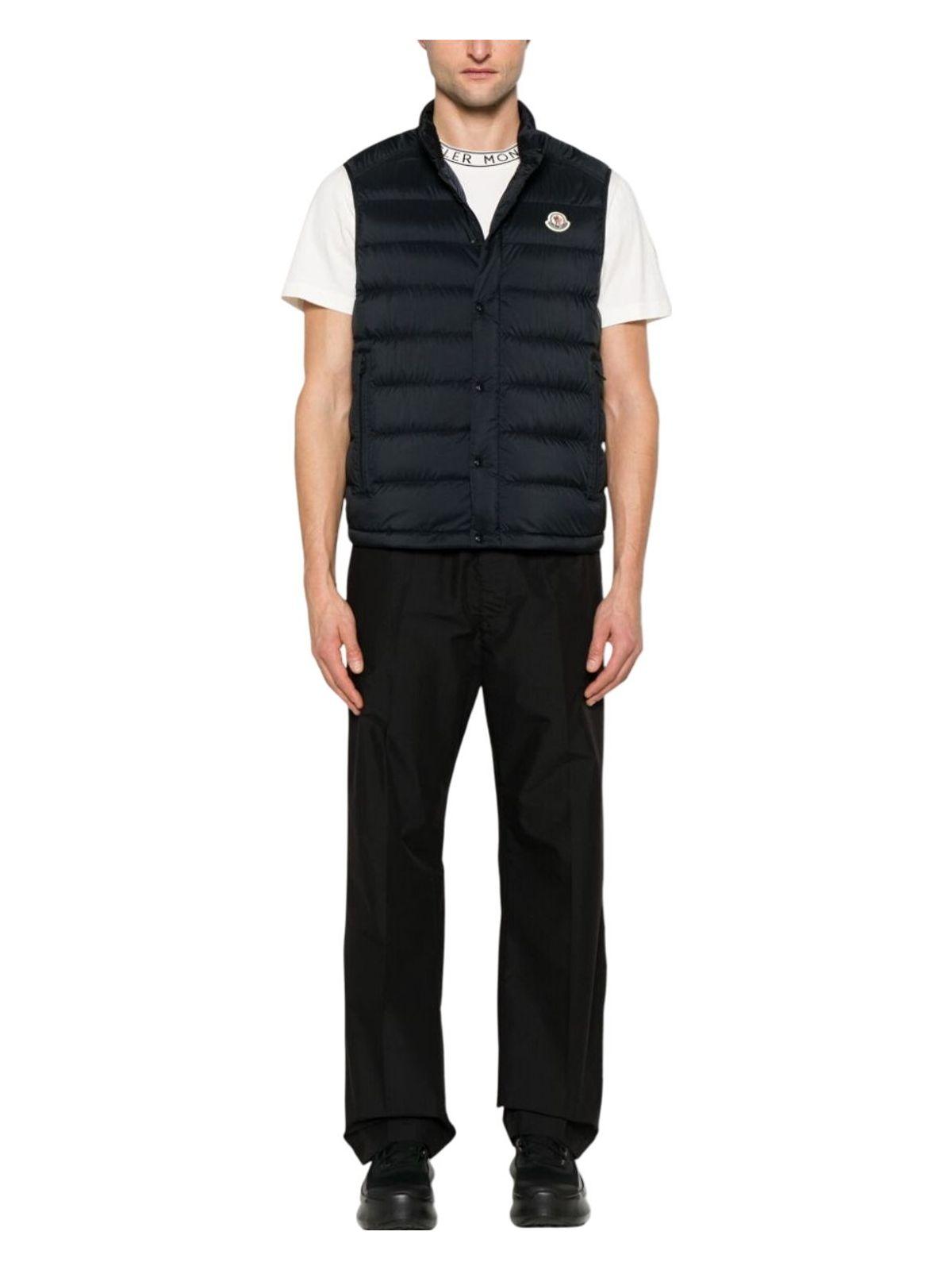 Moncler Men's Sleek 100% Polyamide Jacket and Midnight Nylon Barthe Vest in Blue