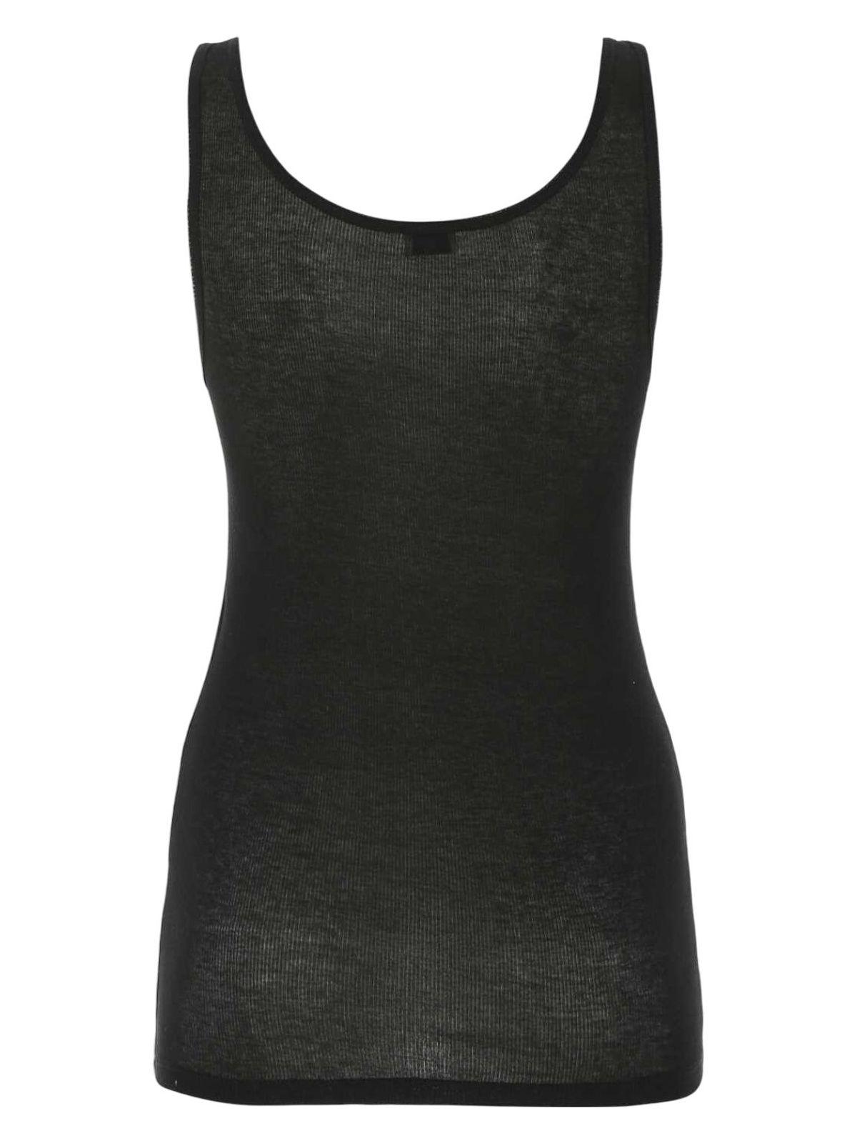 Saint Laurent Black Semi-transparent Tank Top