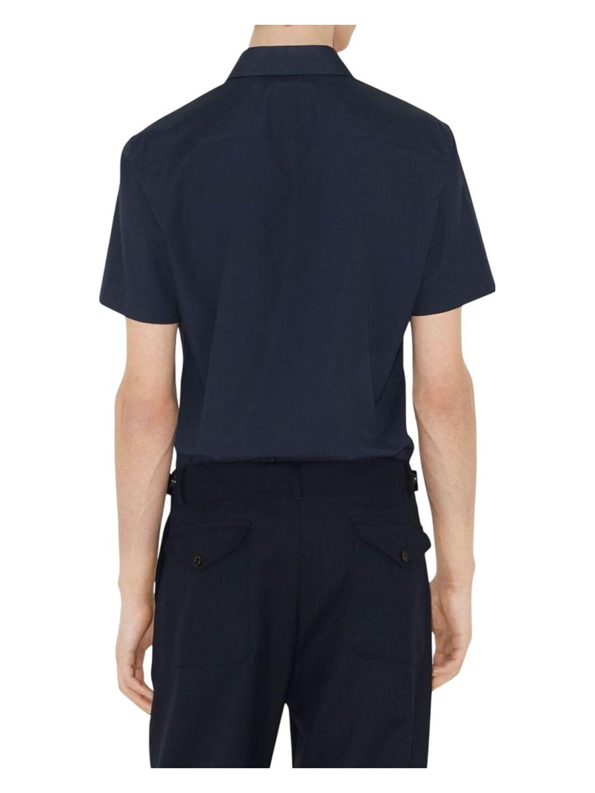 Burberry Men's Stretch Poplin Shirt in Black