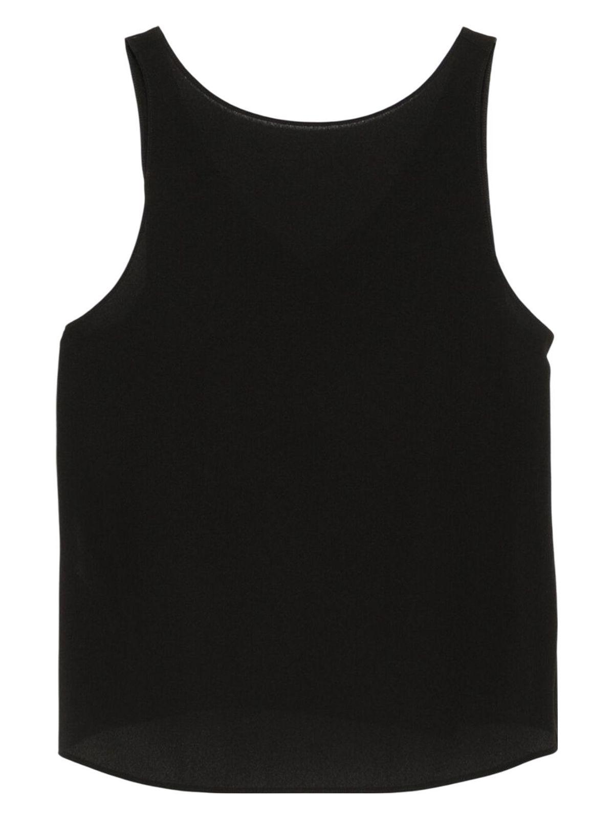 Emporio Armani Women's Sleeveless Cotton Blend Top in Black