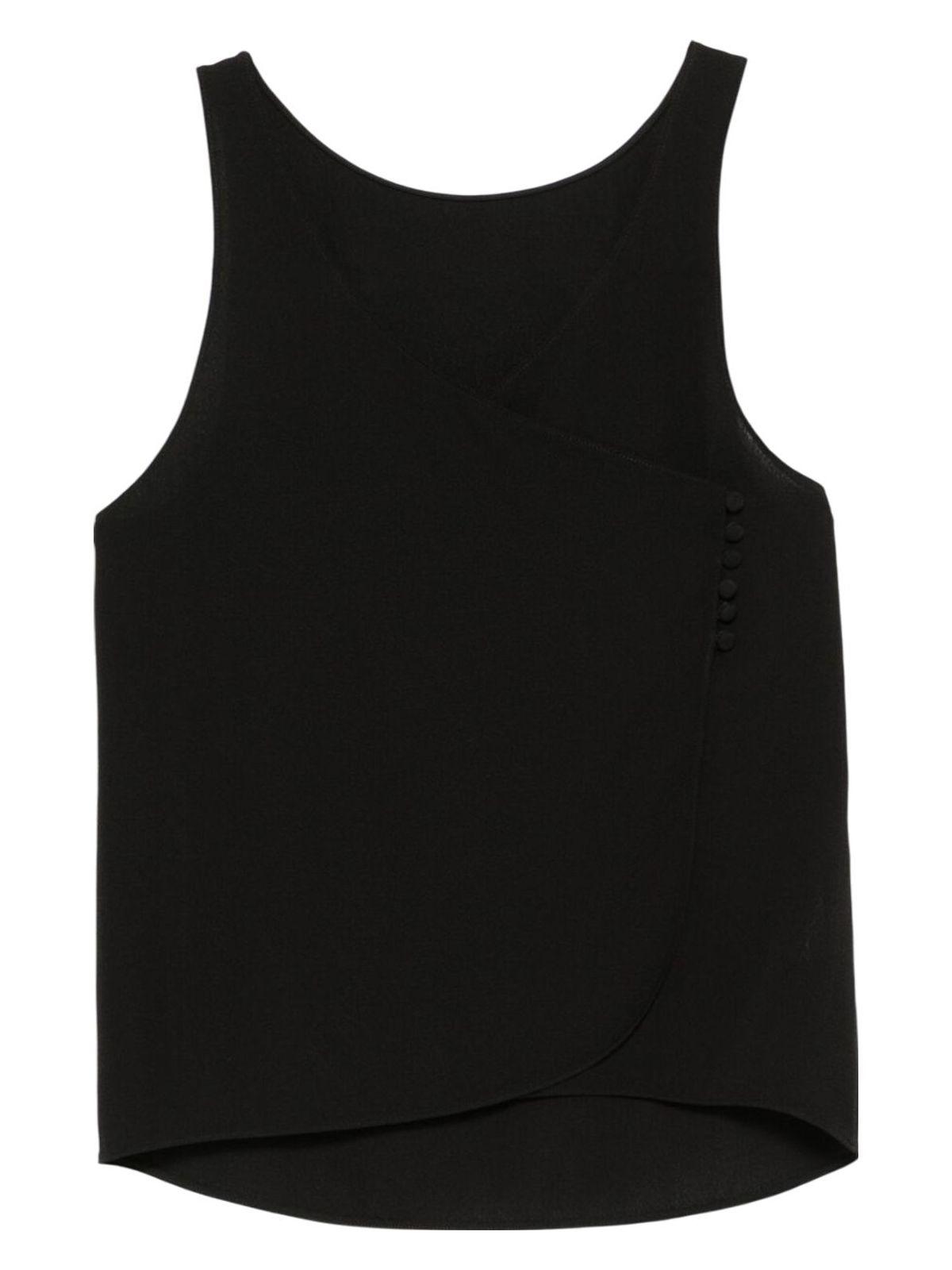 Emporio Armani Women's Sleeveless Cotton Blend Top in Black