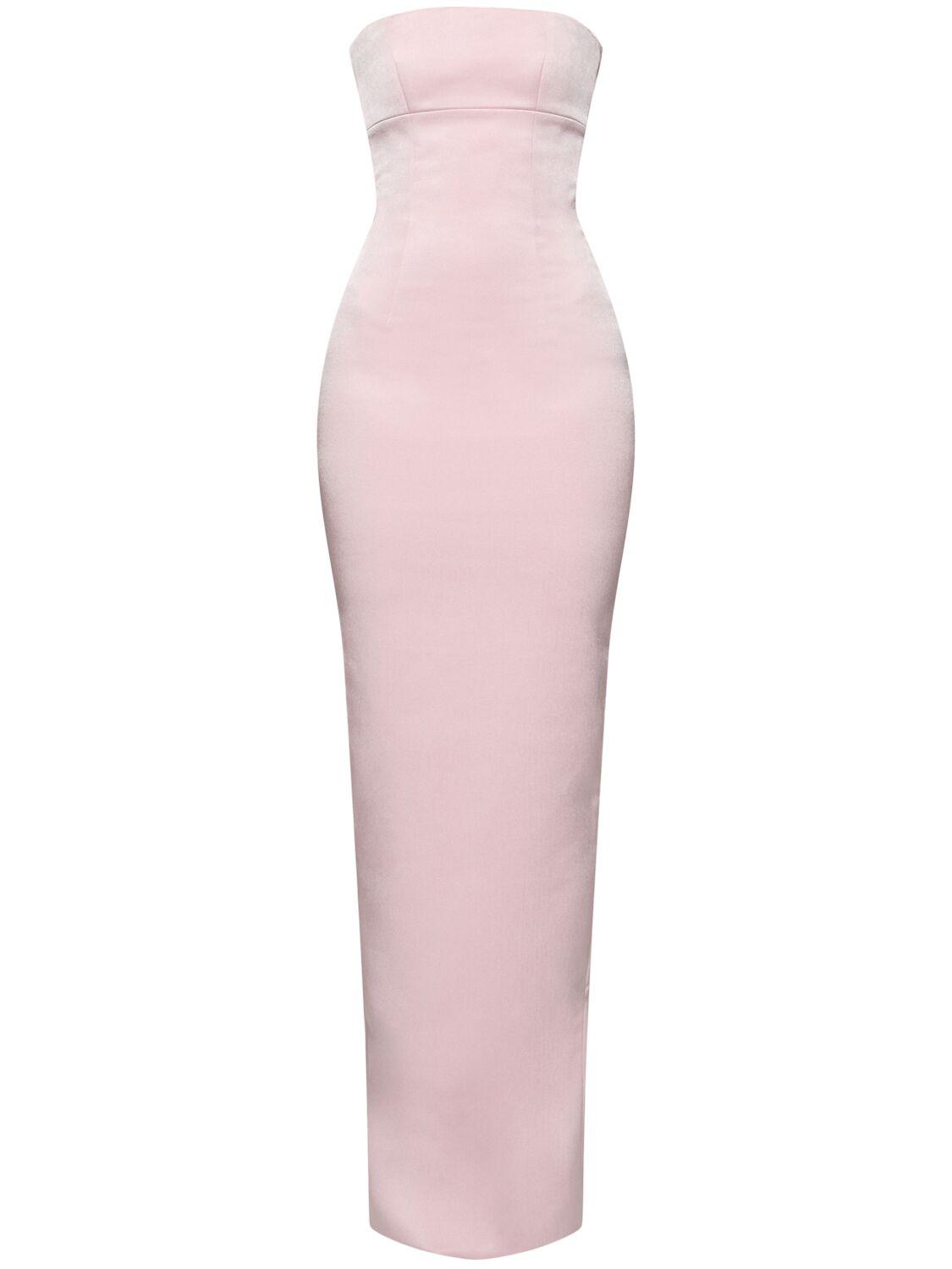 MÔNOT Zoey Strapless Satin Long Dress