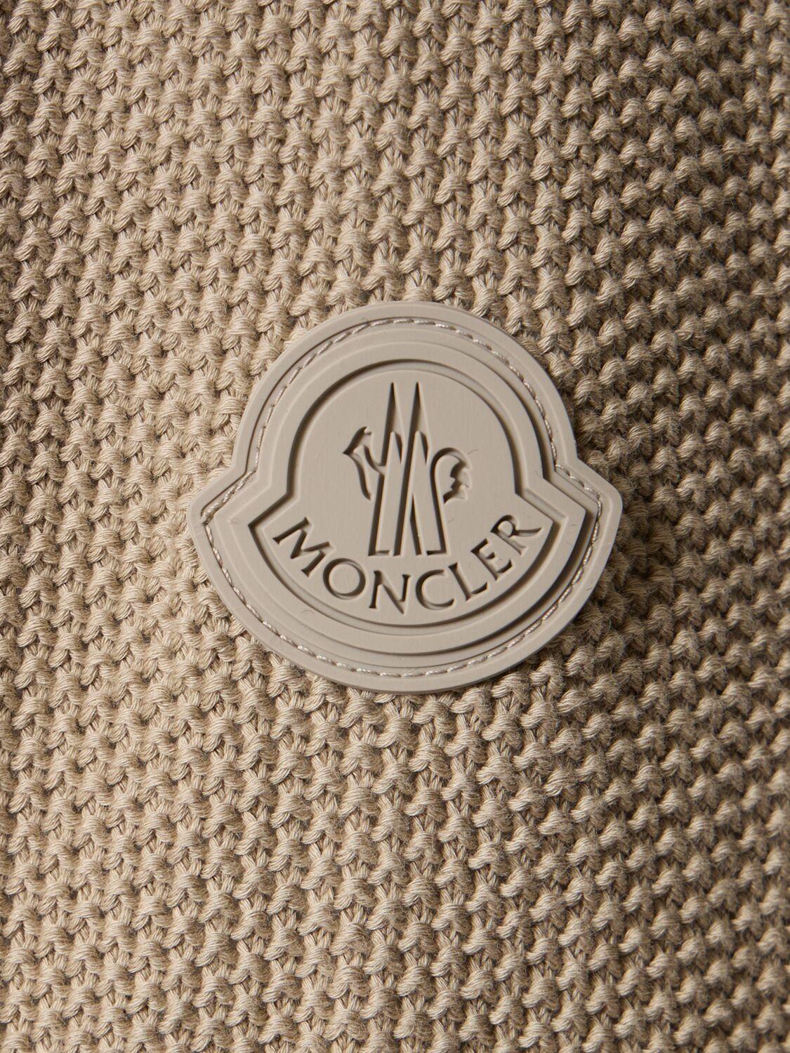 MONCLER Textured Cotton Crewneck Sweater