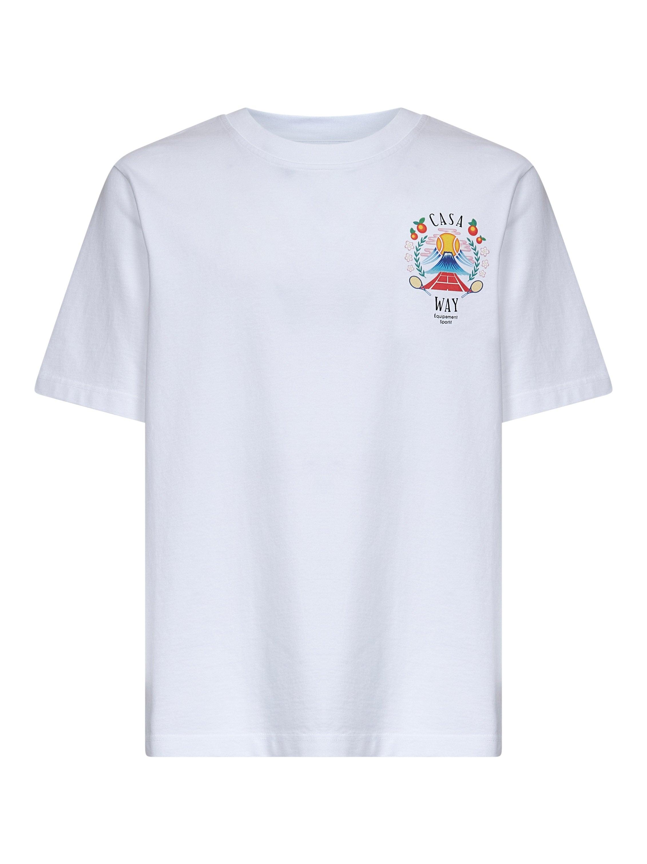CASABLANCA White Casa Way Mountain T-shirt