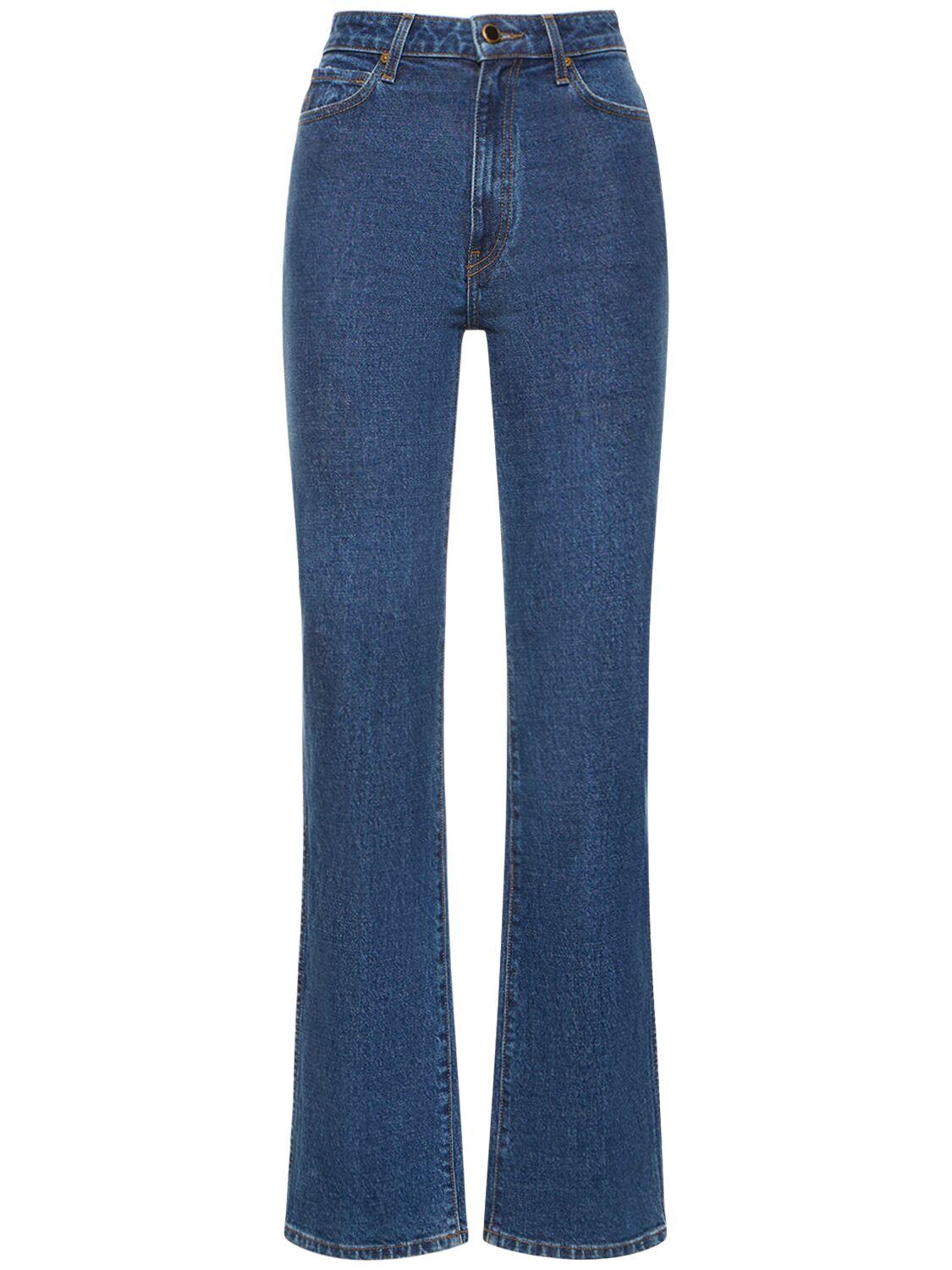 KHAITE Danielle High Rise Straight Jeans