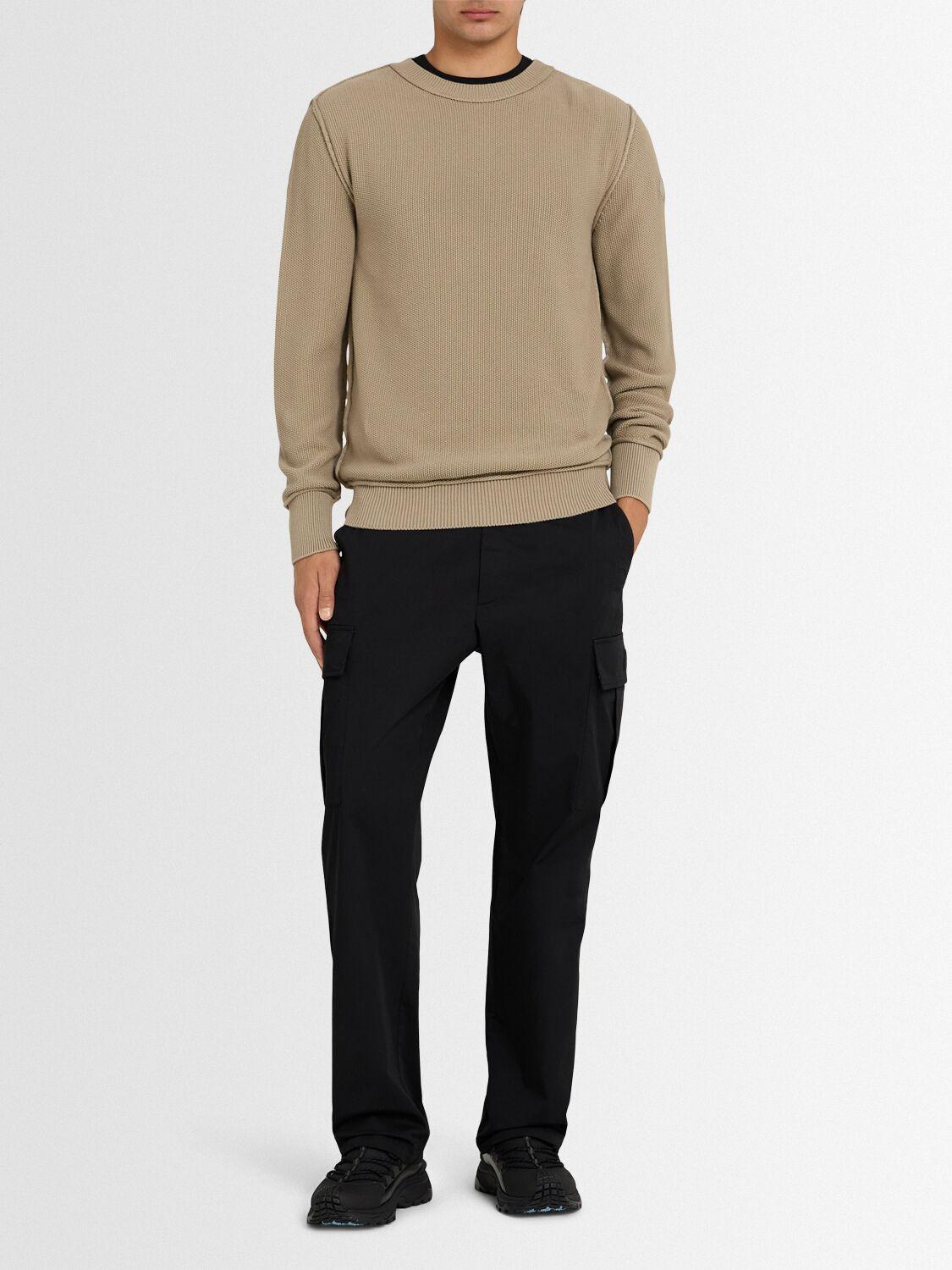 MONCLER Textured Cotton Crewneck Sweater