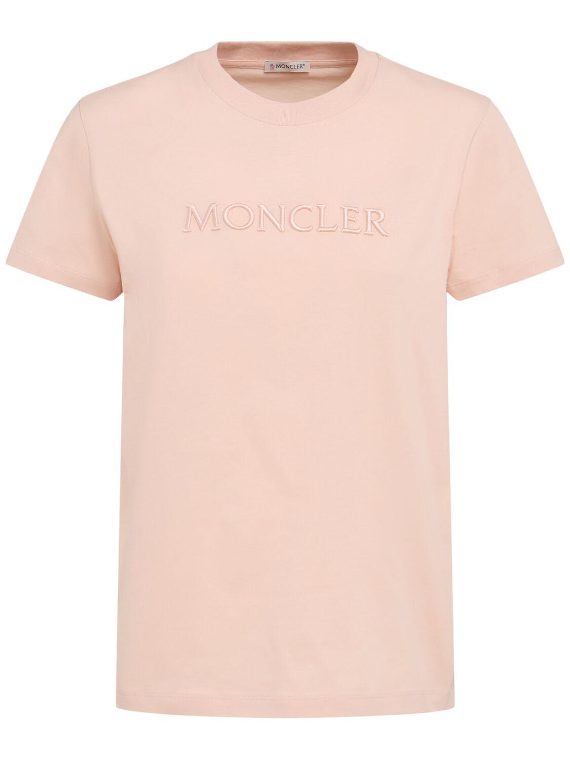 MONCLER Embroidered Logo Cotton T-shirt