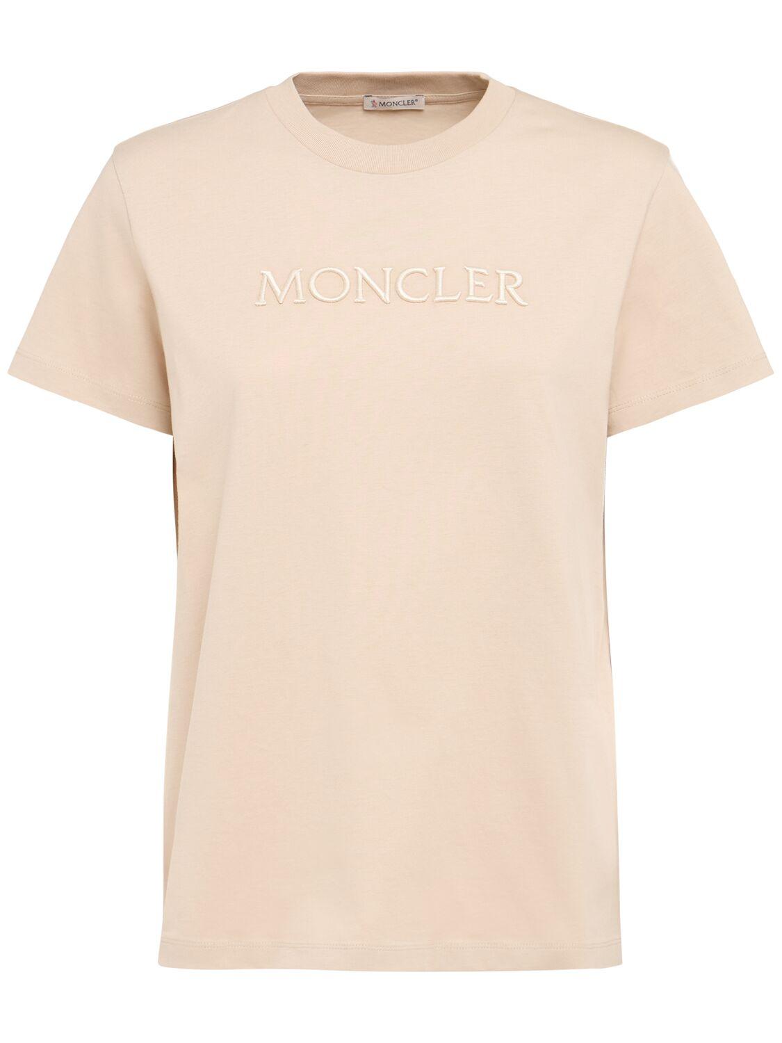 MONCLER Embroidered Logo Cotton T-shirt