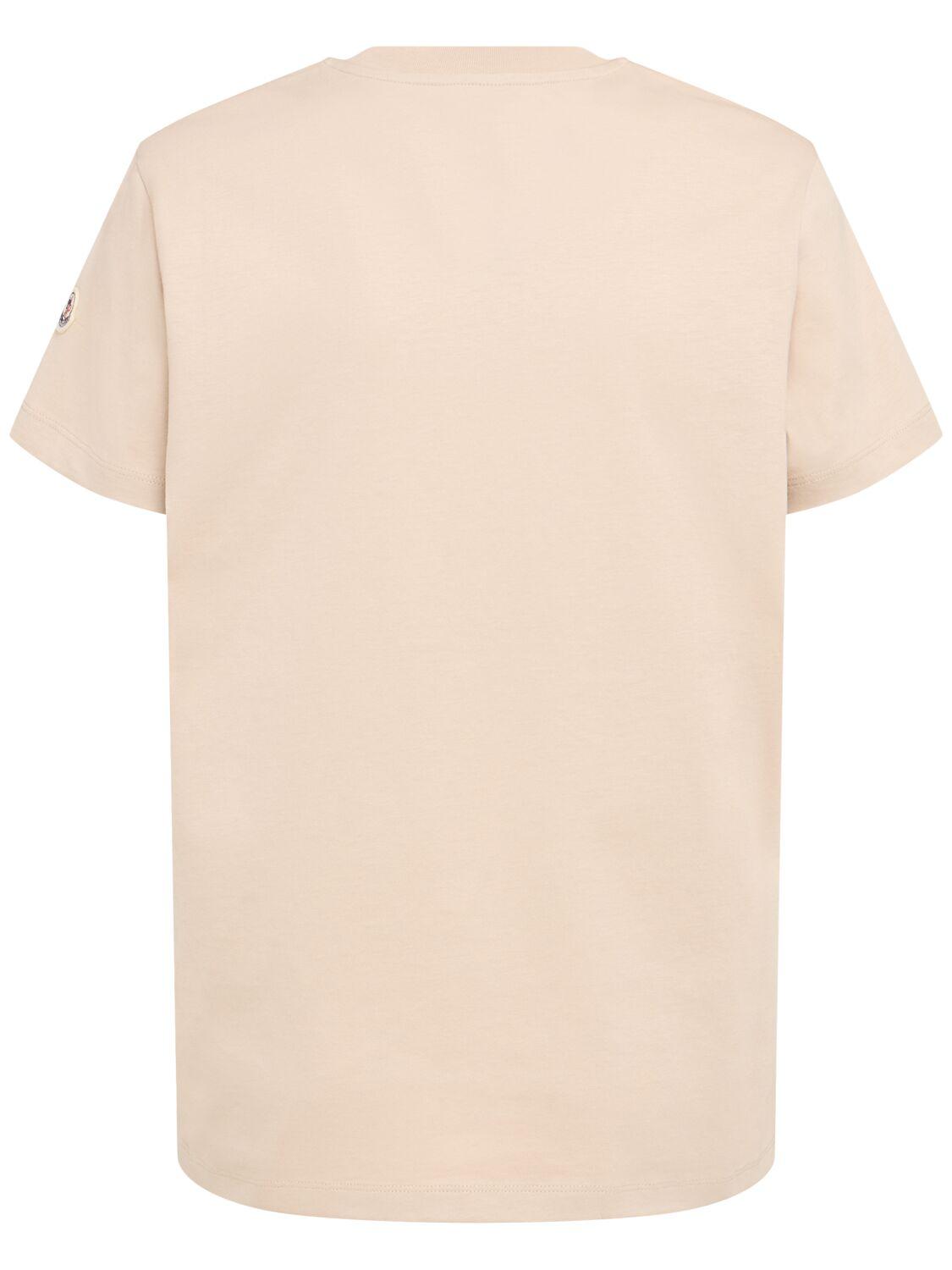 MONCLER Embroidered Logo Cotton T-shirt