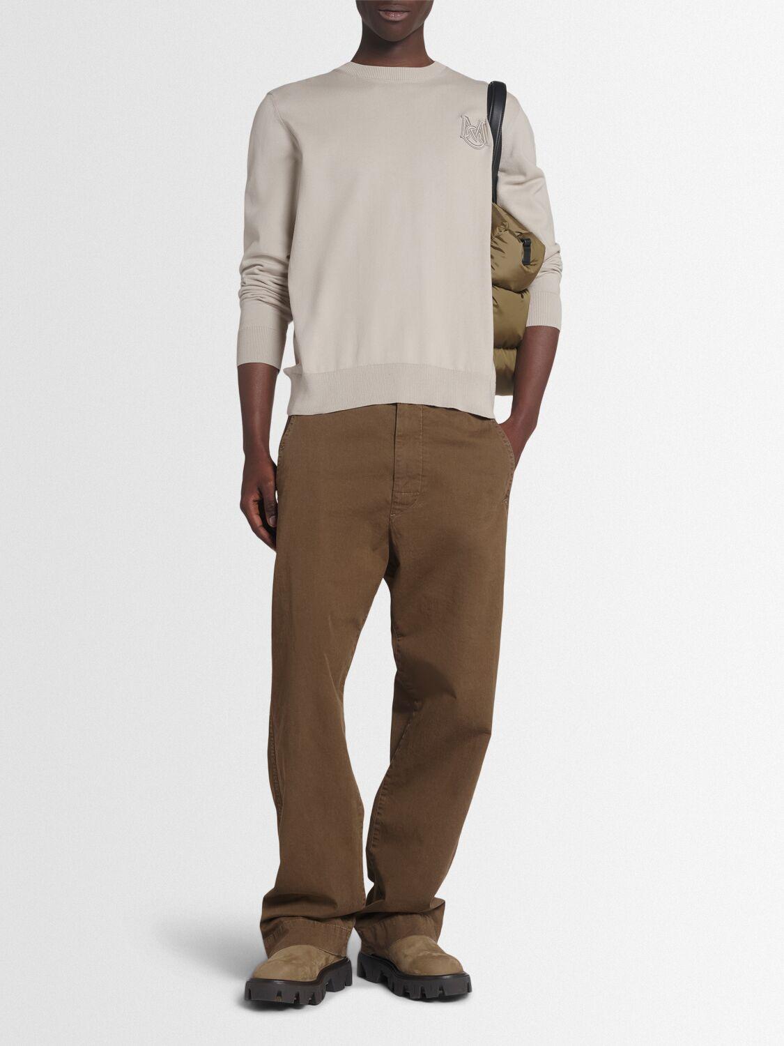 MONCLER Embroidered Monogram Cotton Sweater