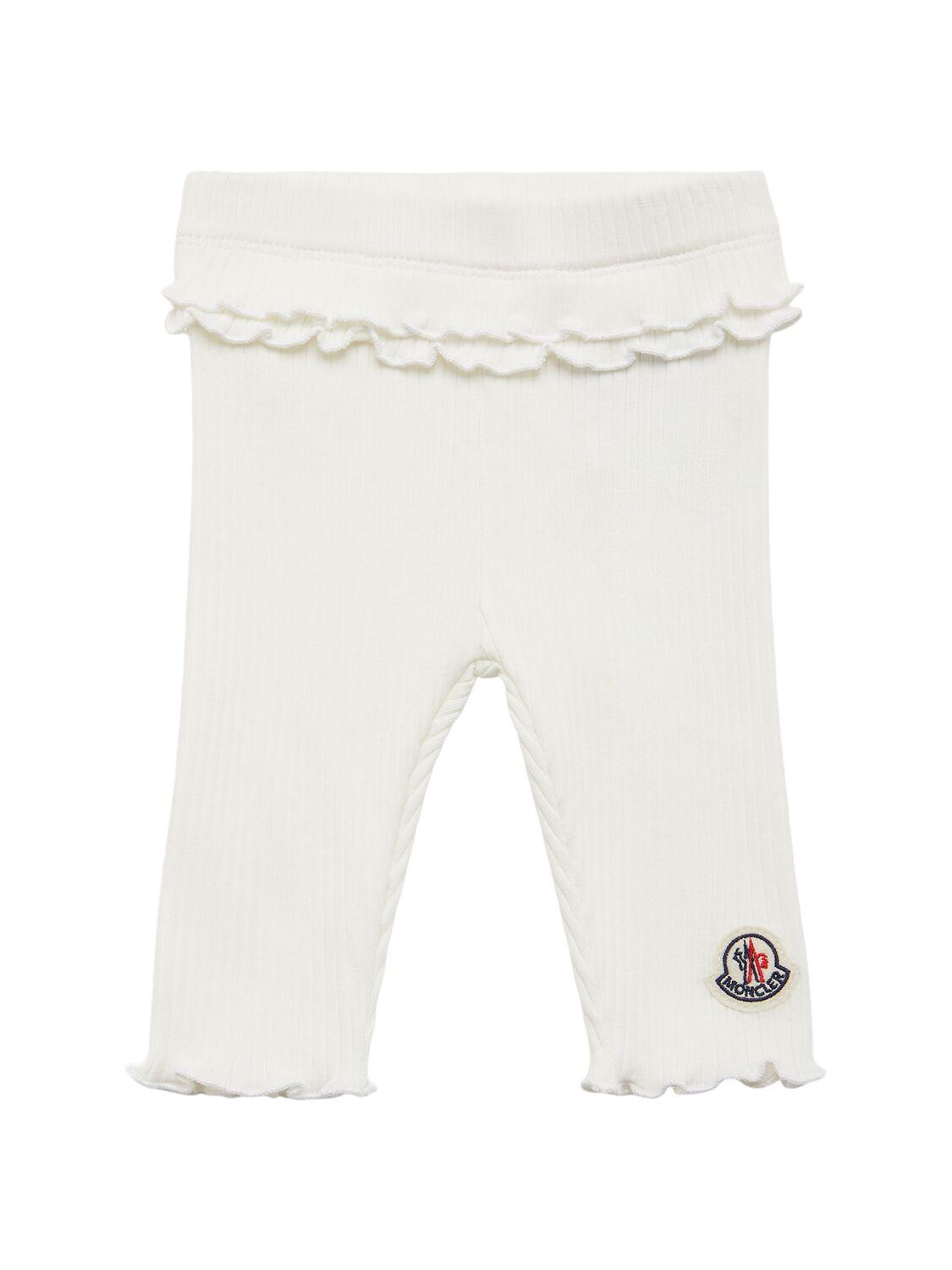 MONCLER Logo Cotton Blend Leggings