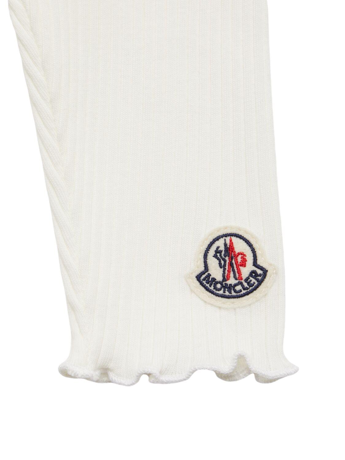 MONCLER Logo Cotton Blend Leggings