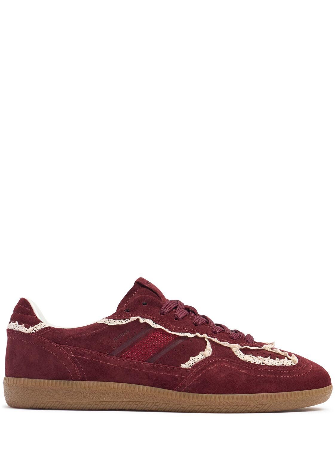 ALOHAS Crochet & Suede Lace-up Sneakers