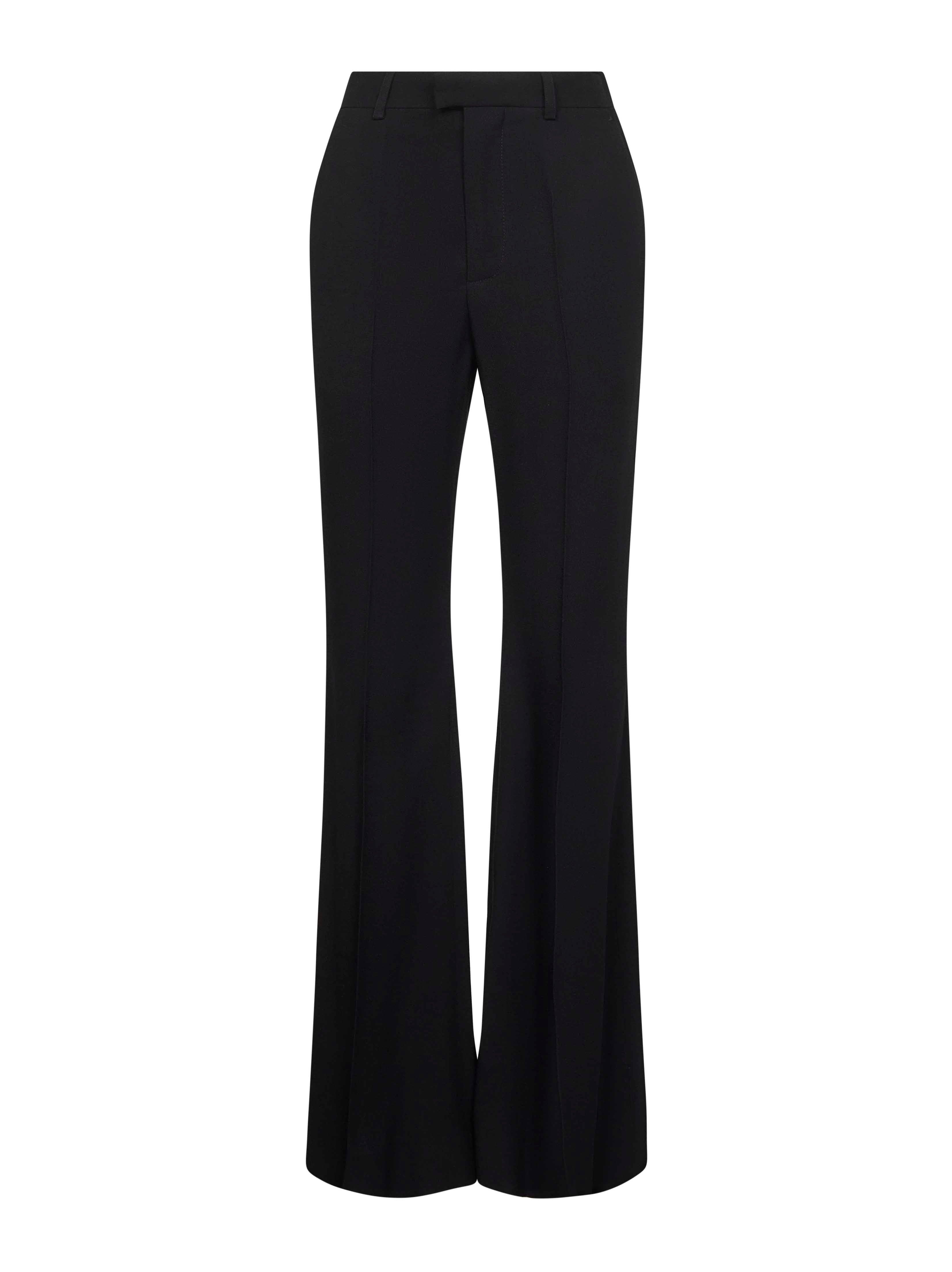 BALENCIAGA Black fluid viscose Flared trousers